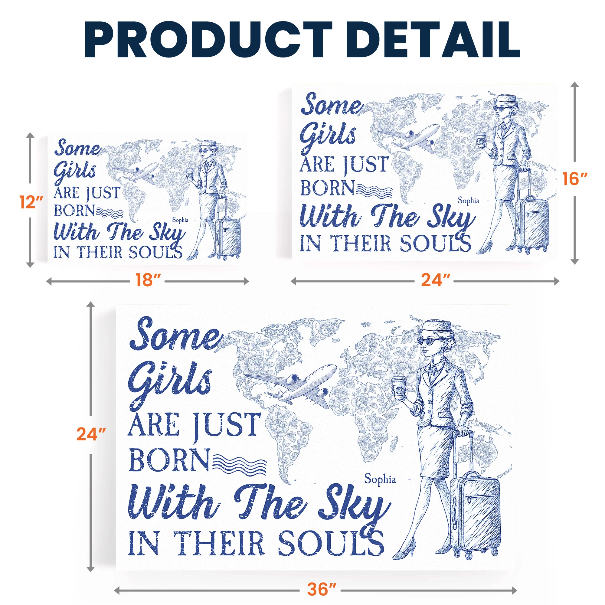 Some Girls Are Just Born With The Sky - Personalized Poster - Image 4