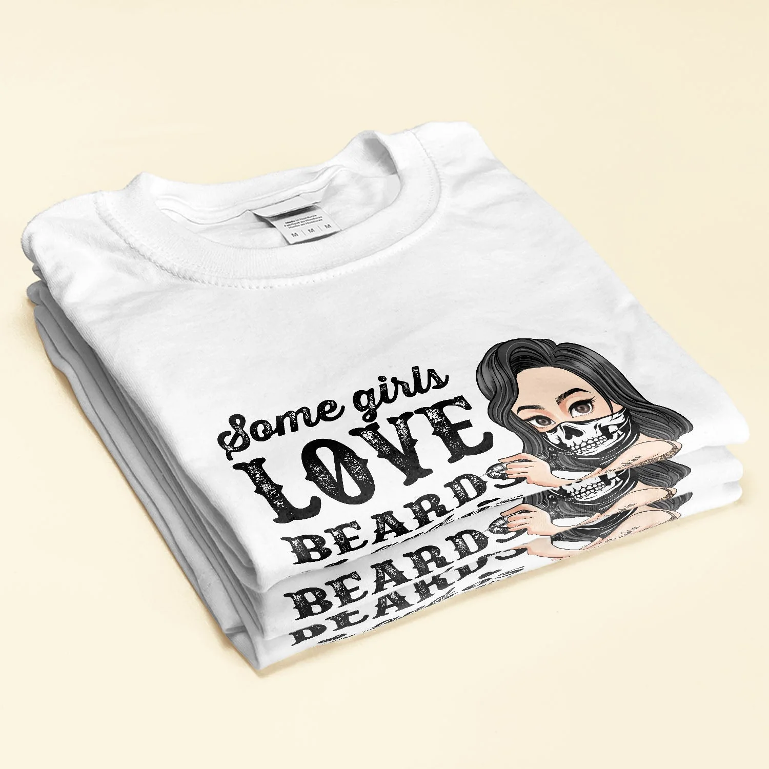 Some Girls Love Beards And Tattoos - Personalized Shirt - Birthday Gift For Tattoo Girl, Tattoo Woman - Image 2
