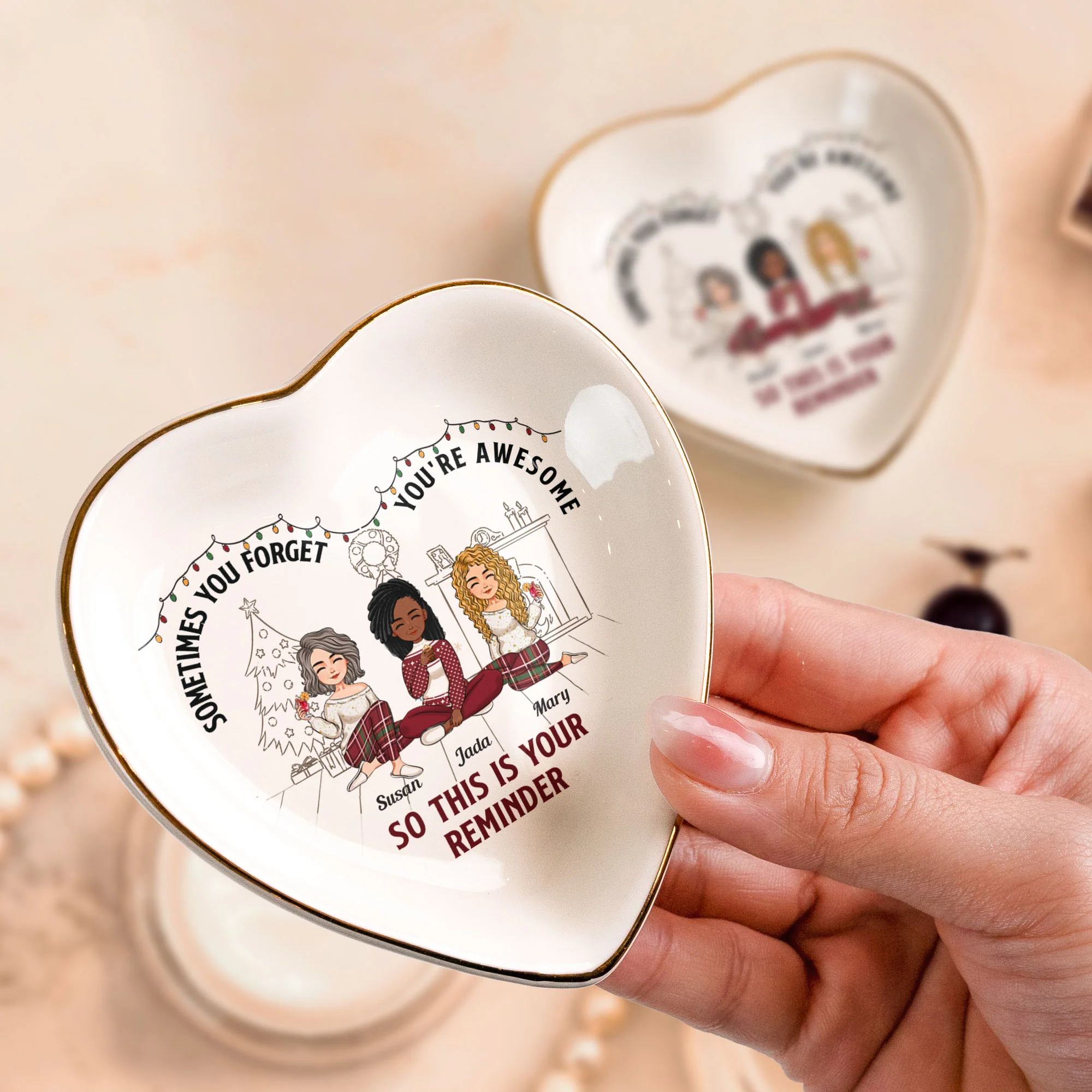 Sometimes You Forget You're Awesome So This Is Your Reminder - Personalized Ring Dish - Image 3