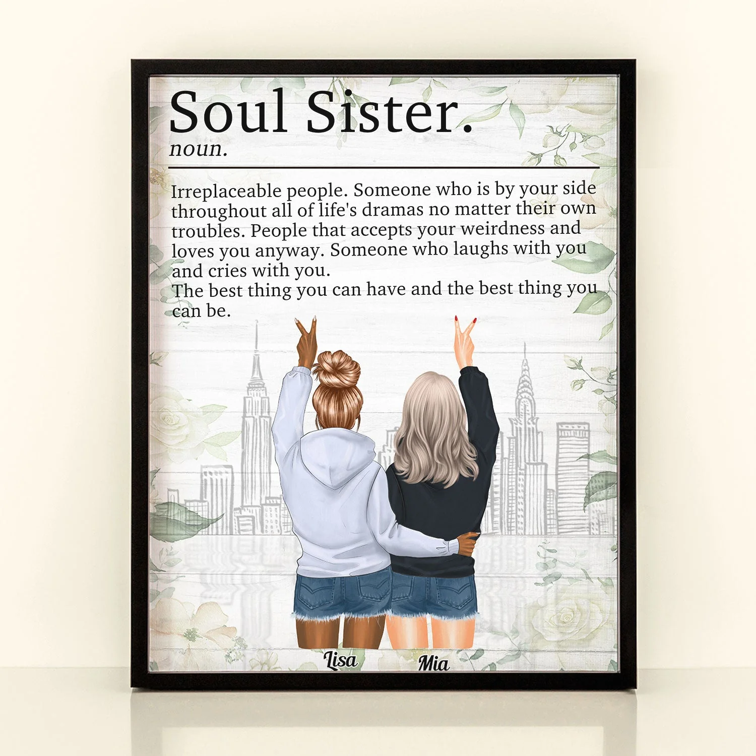Soul Sister An Irreplaceable Person - Personalized Poster - Christmas Gift For Friends, Besties, Soul Sister - Image 2