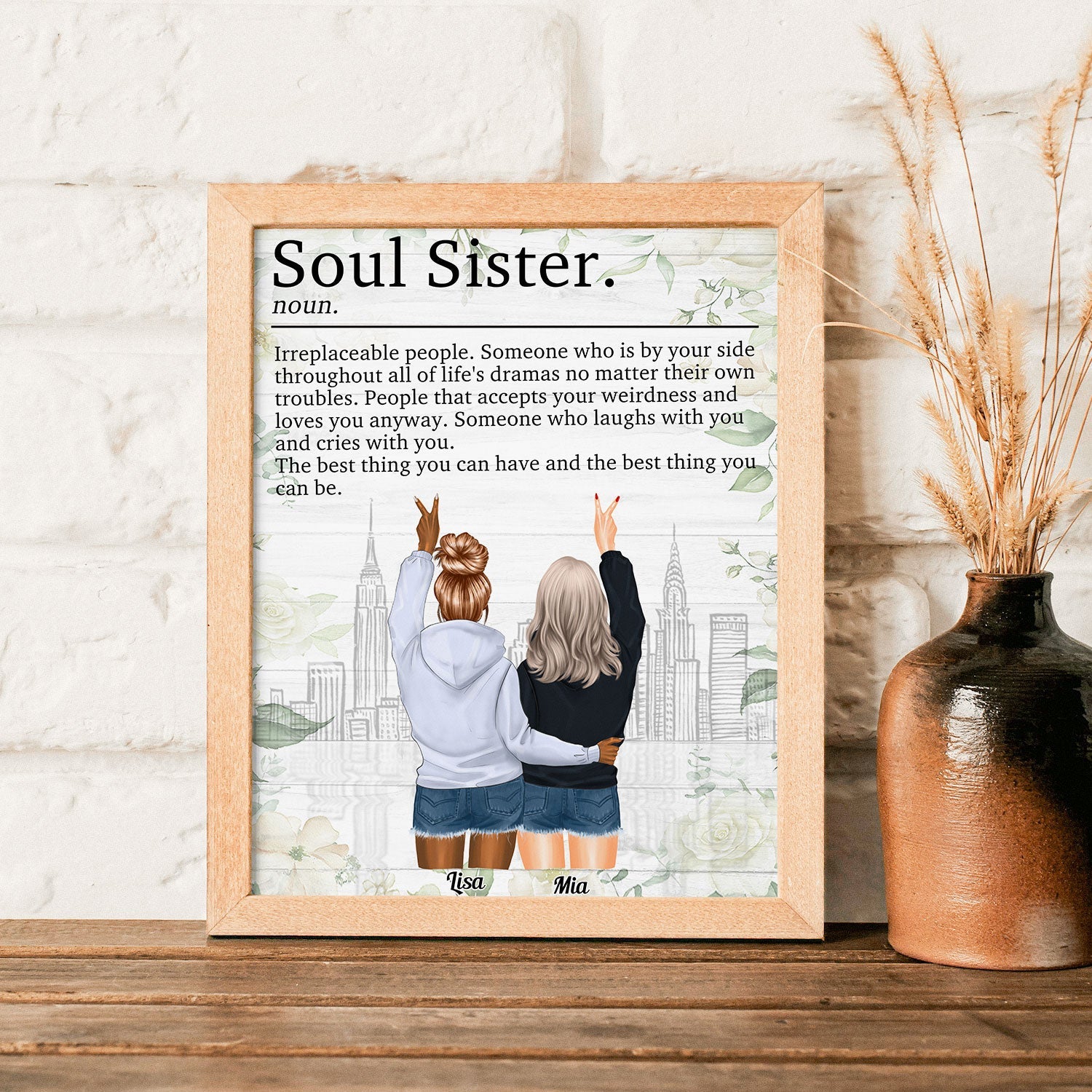 Soul Sister An Irreplaceable Person - Personalized Poster - Christmas Gift For Friends, Besties, Soul Sister - Image 3