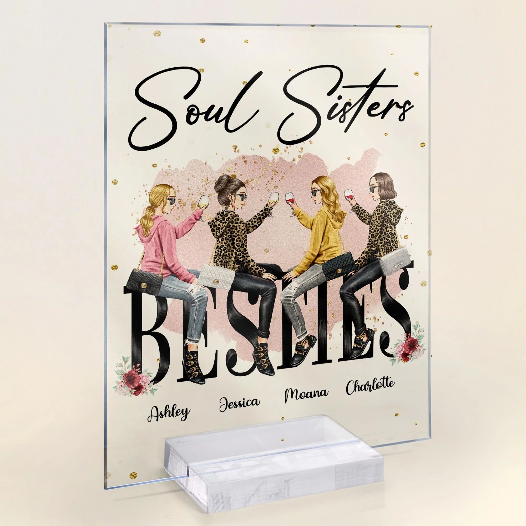 Soul Sisters - Personalized Acrylic Plaque - Birthday, Decoration Gift For Besties, Soul Sisters, Sistas, Bff, Friends - Image 3