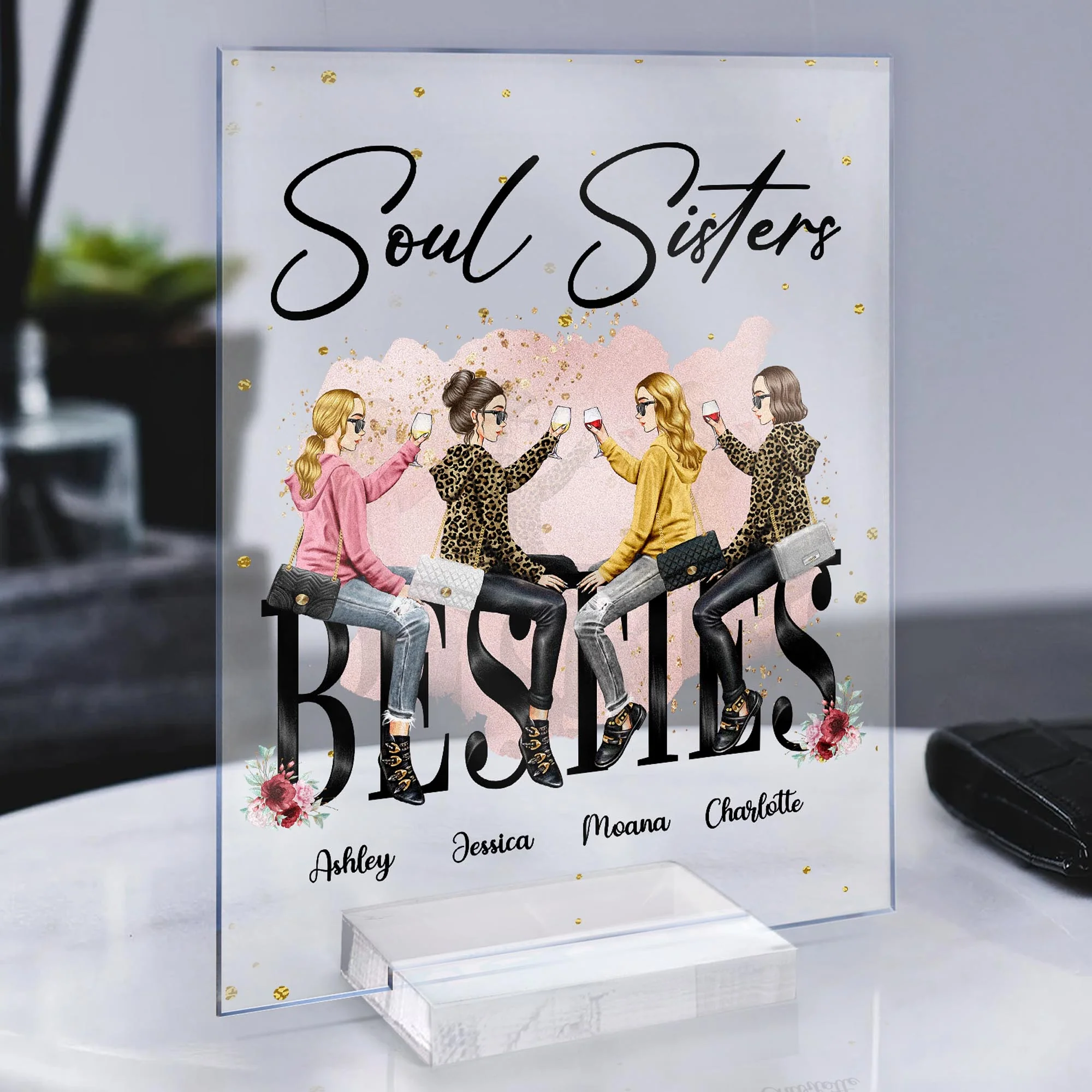 Soul Sisters - Personalized Acrylic Plaque - Birthday, Decoration Gift For Besties, Soul Sisters, Sistas, Bff, Friends - Image 4