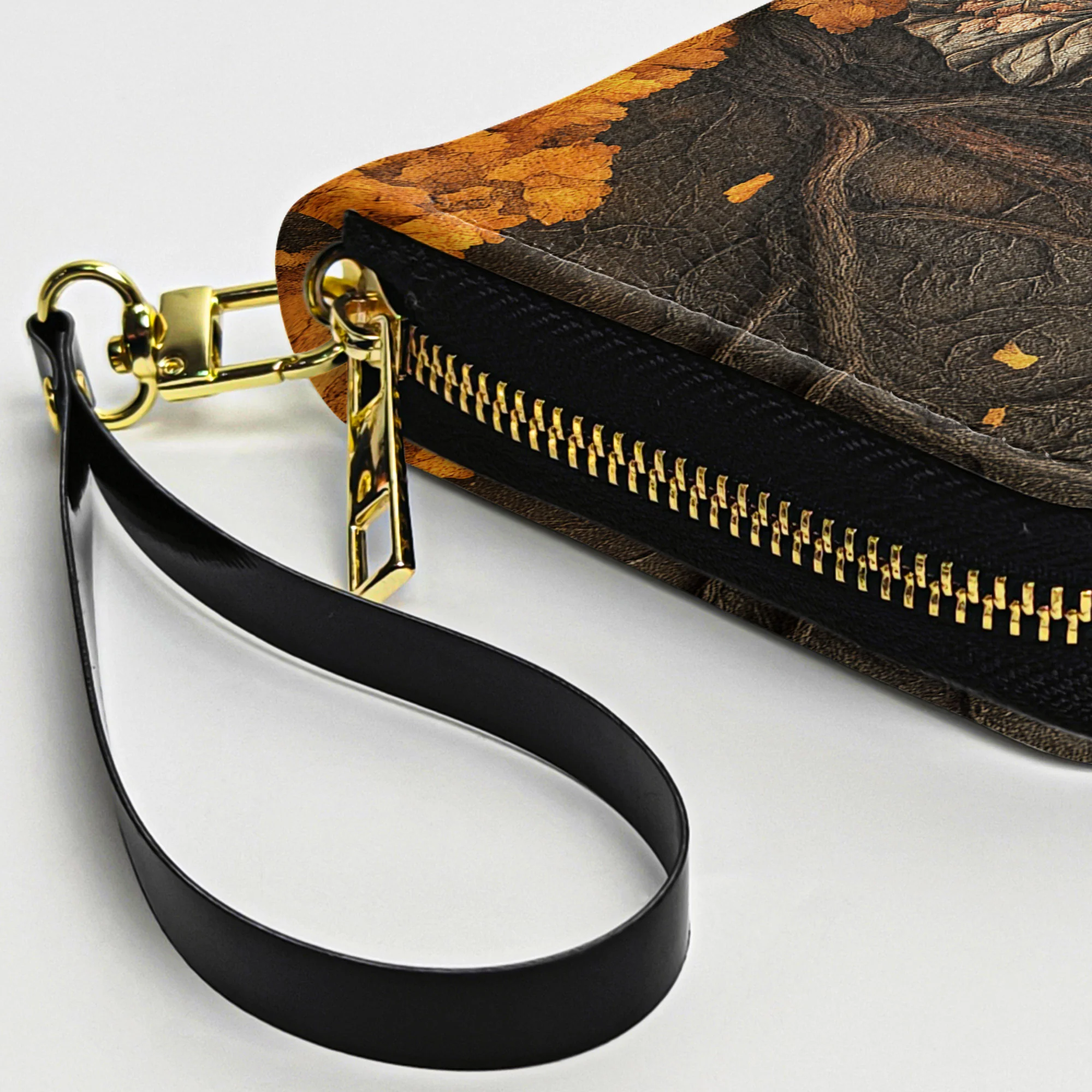 Spooky Witch Art Print - Personalized Leather Long Wallet - Image 2