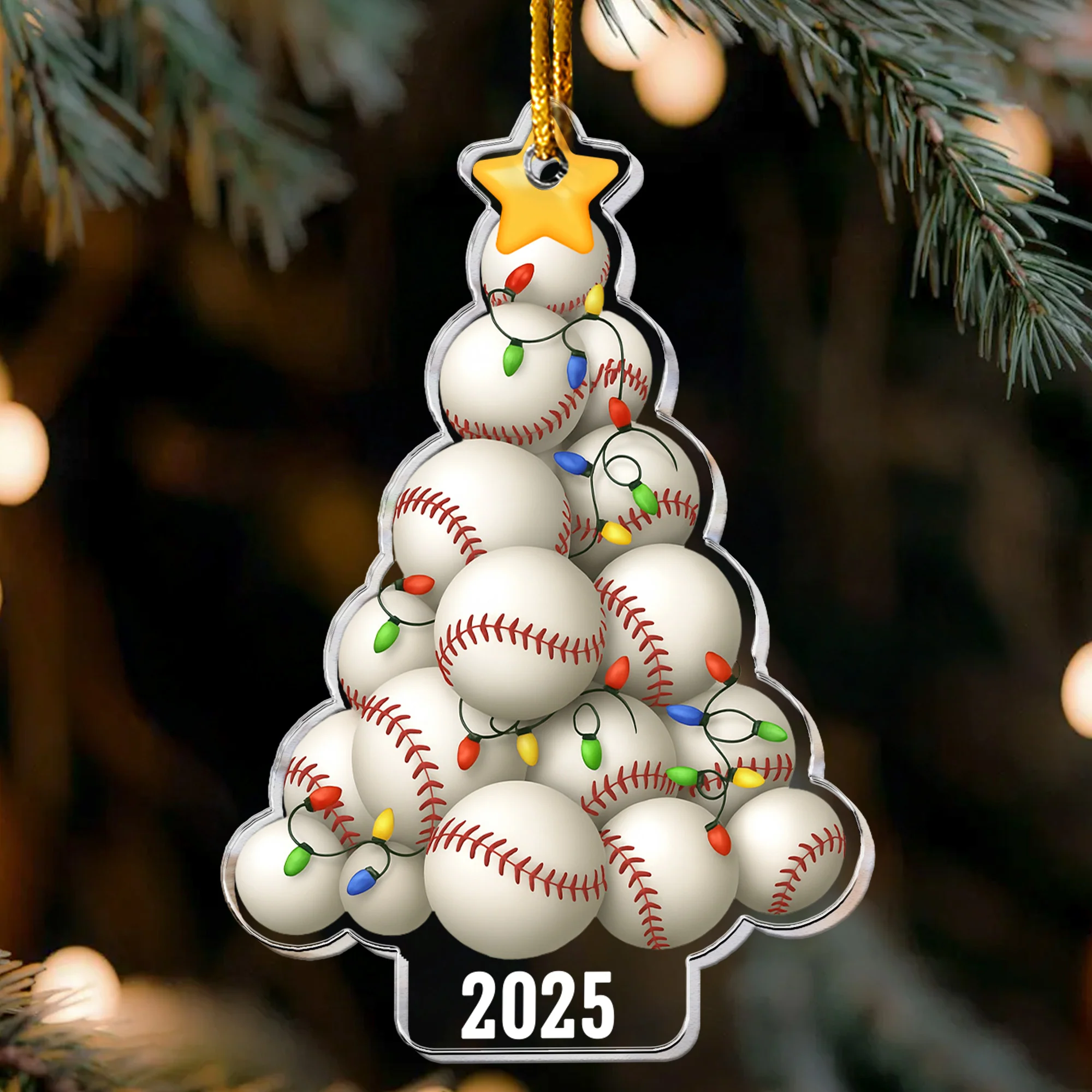 Sport Lover Christmas Tree - Acrylic Ornament - Image 2