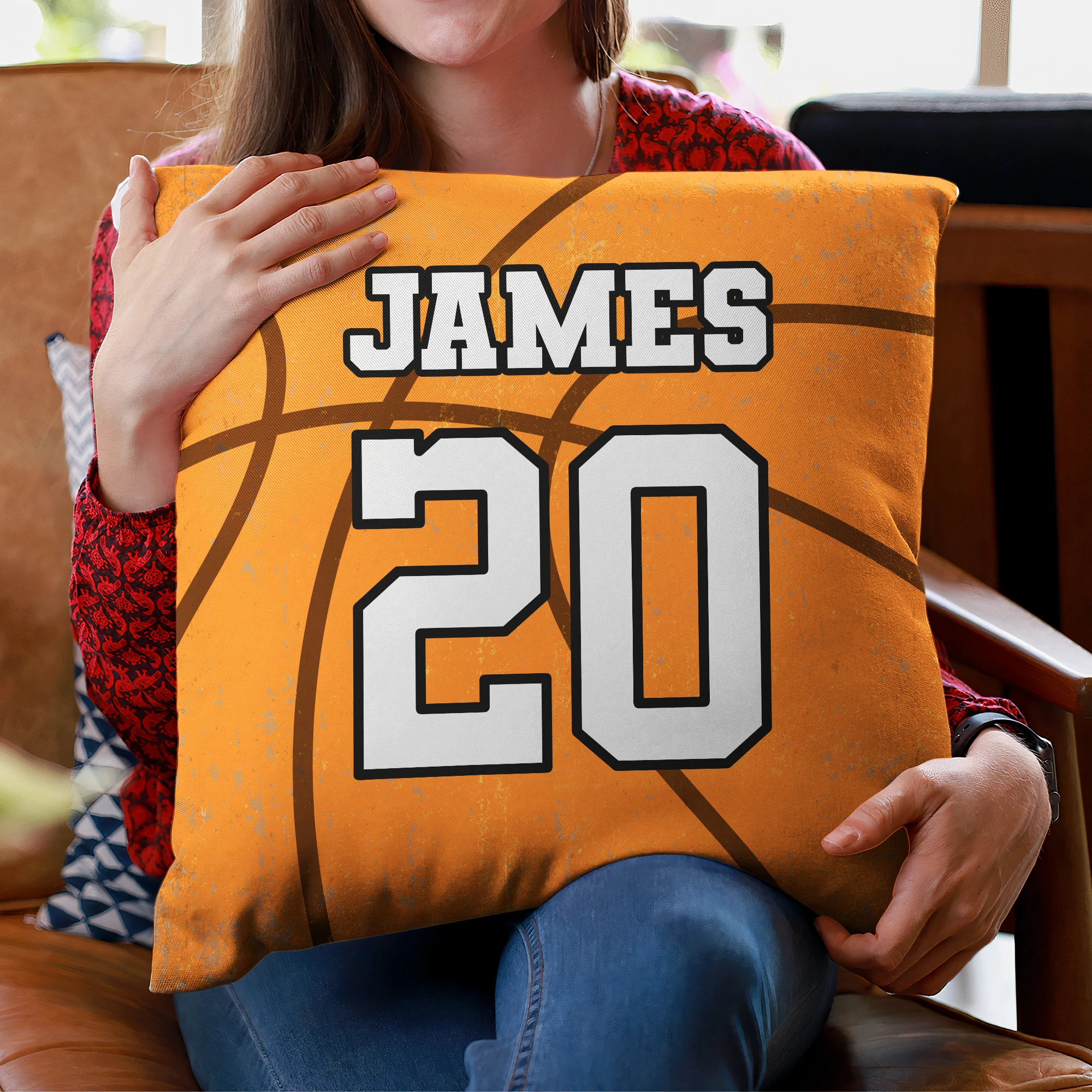 Sport Lovers Basketball, Baseball, Football, Soccer, Softball Cushion - Personalized Pillow (Insert Included) - Image 2