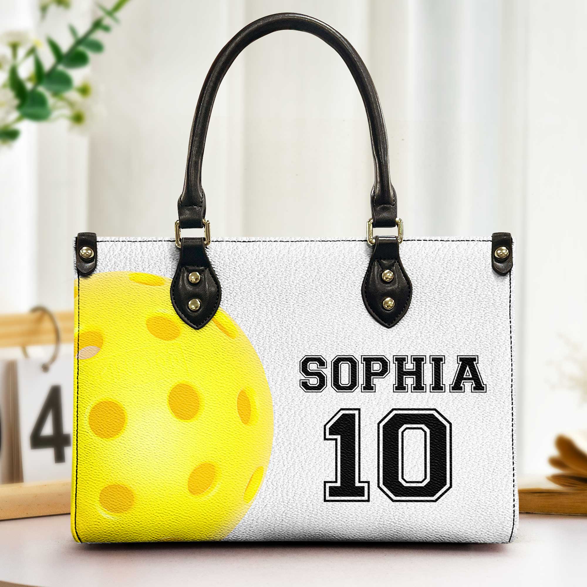 Sport Name Initial - Personalized Leather Bag - Image 2