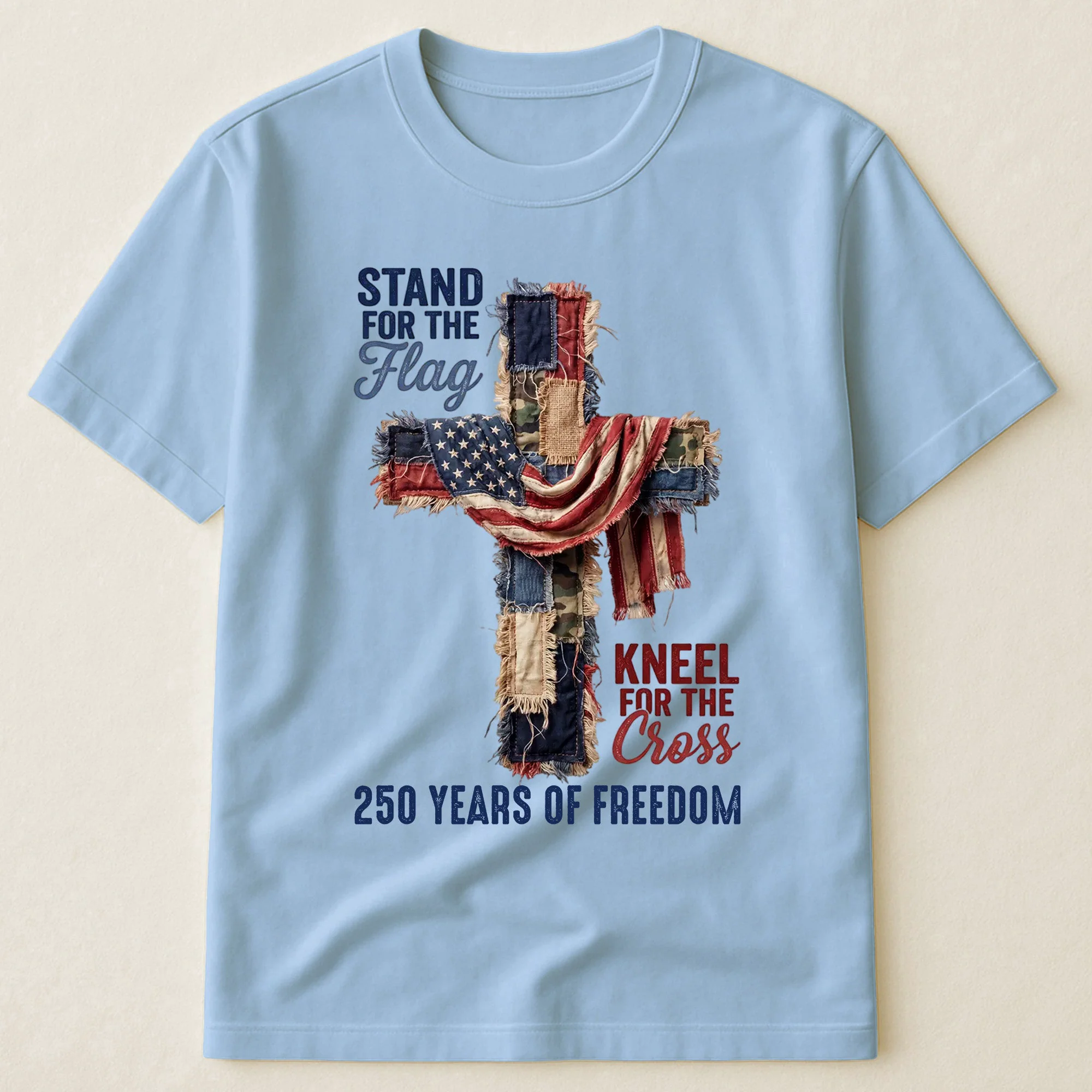 Stand For The Flag Kneel For The Cross - Shirt - Image 26