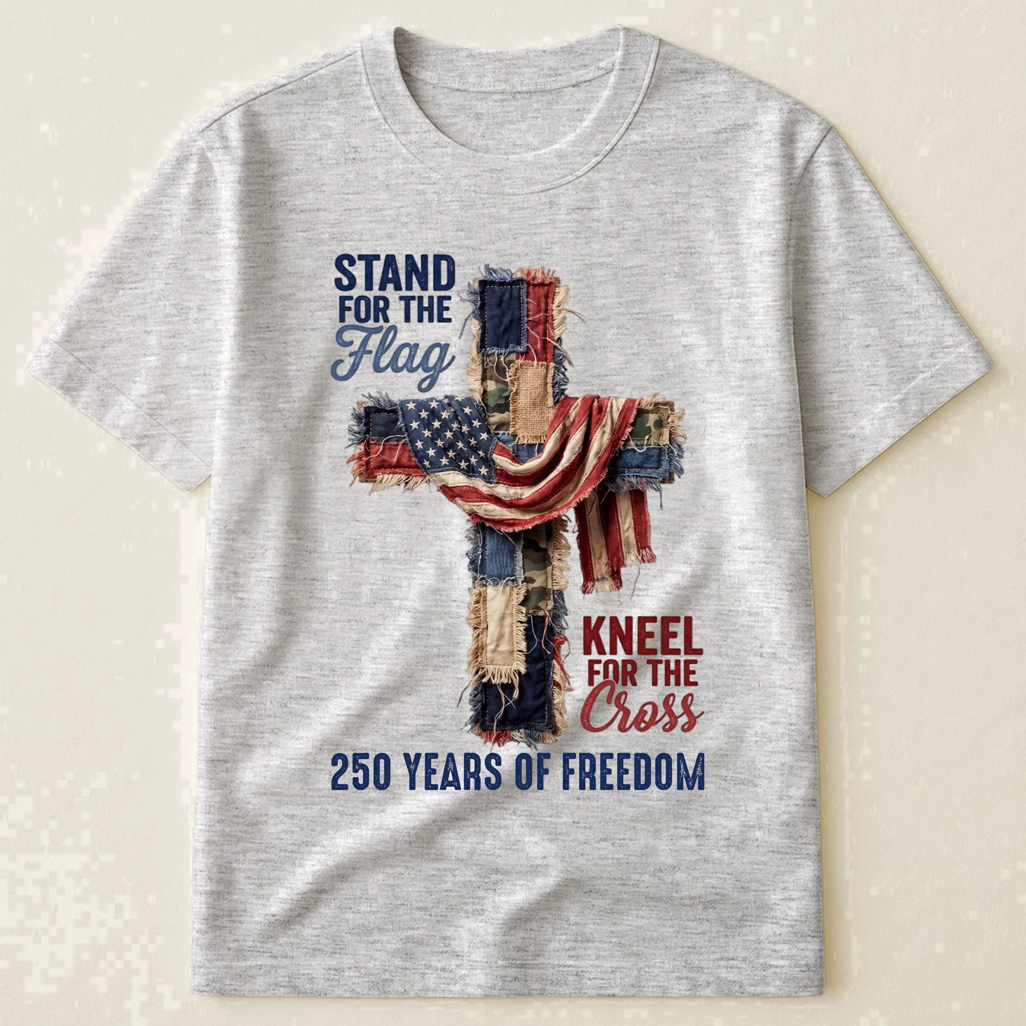 Stand For The Flag Kneel For The Cross - Shirt - Image 4
