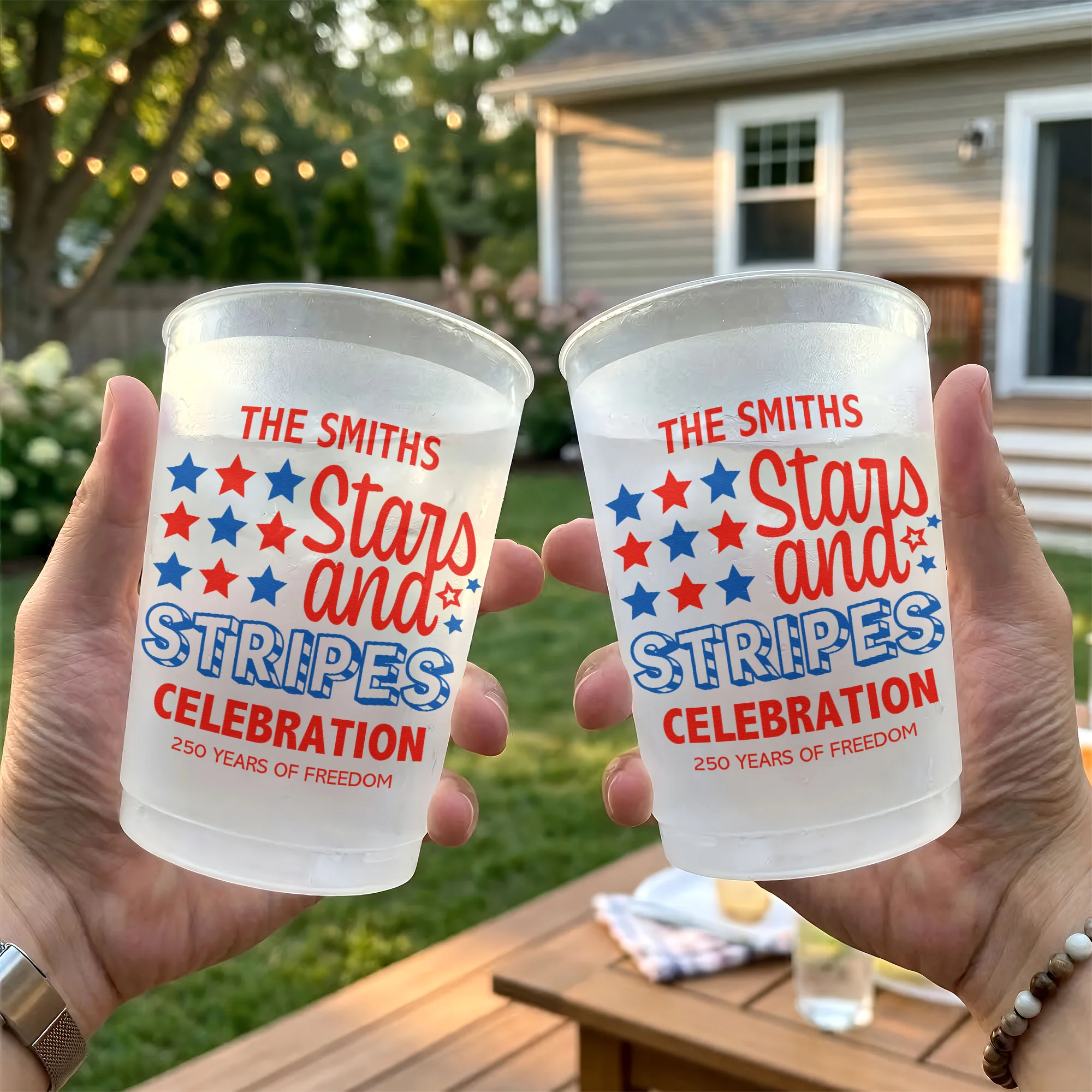 Stars And Stripes Celebration 250 Years Of Freedom - Personalized Cups - Image 4