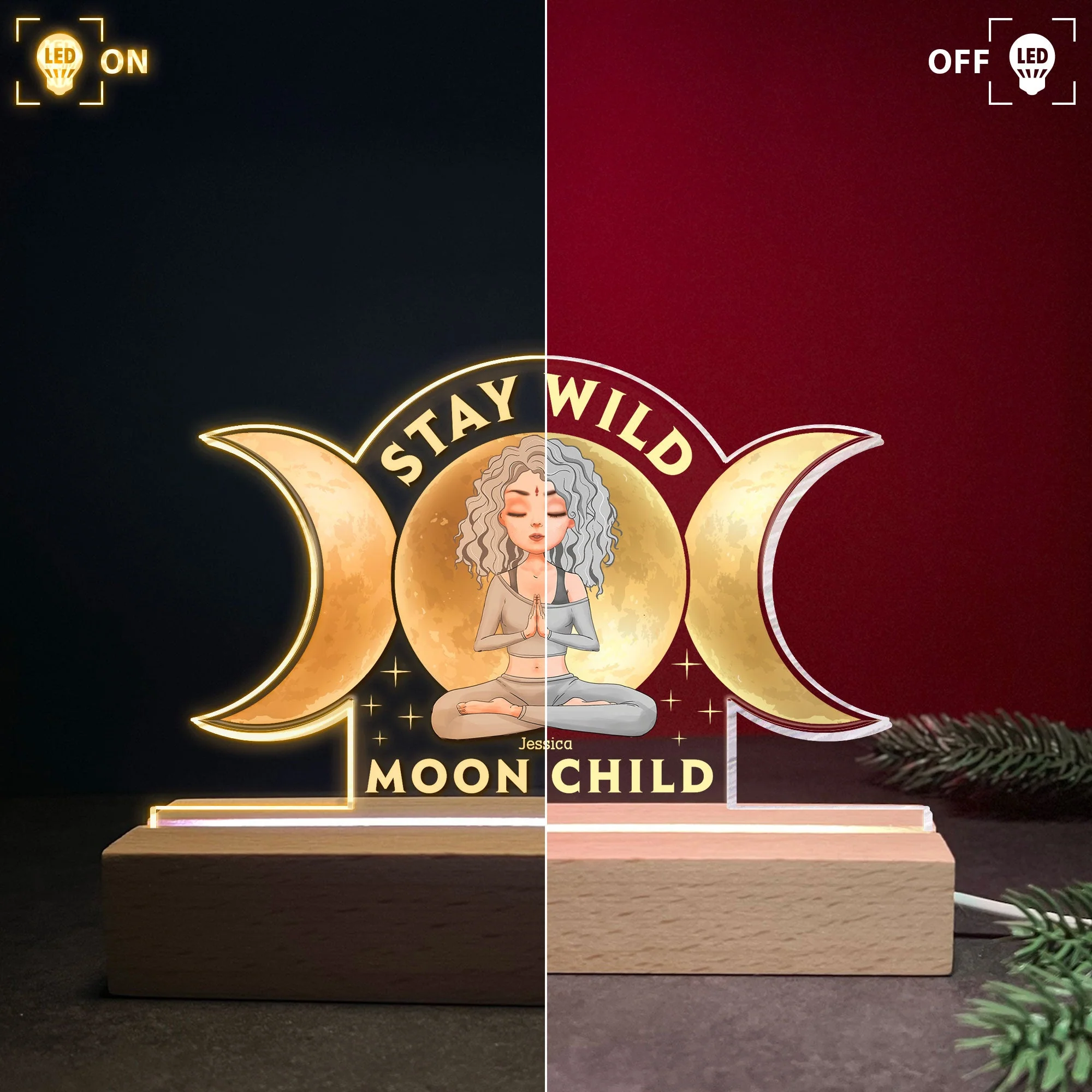 Stay Wild Moon Child - Personalized LED Light - Image 2