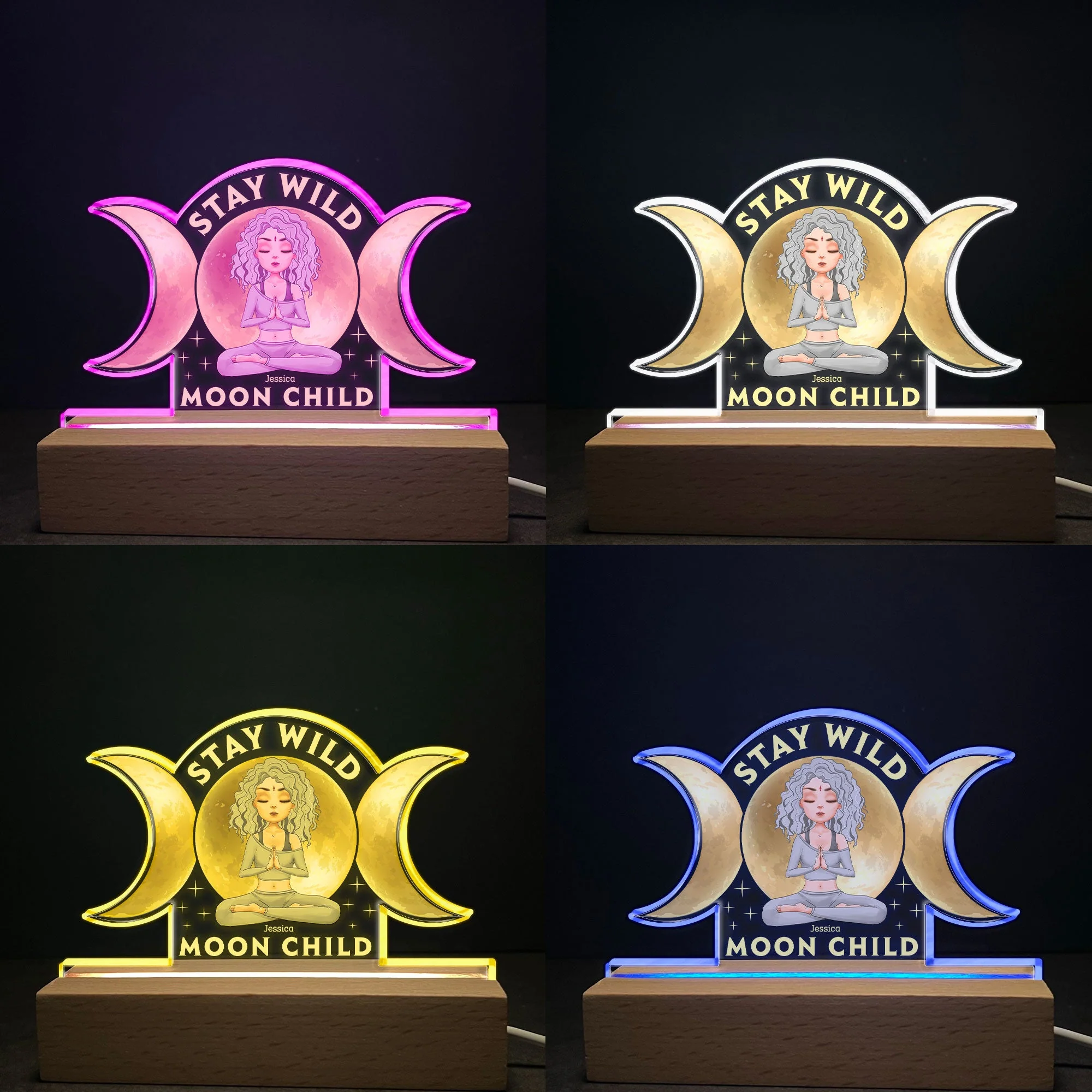 Stay Wild Moon Child - Personalized LED Light - Image 3