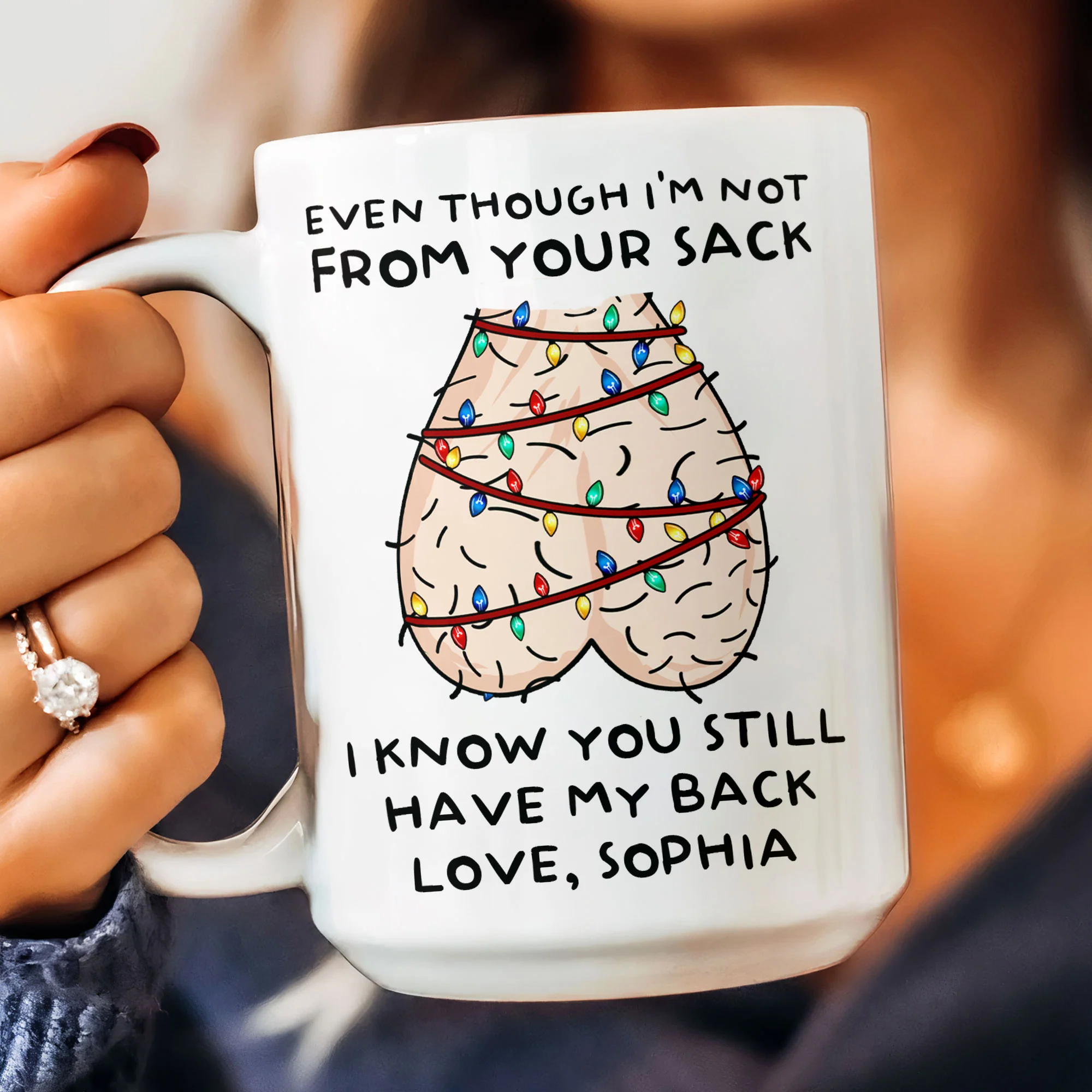Still Have My Back Step Dad Gift Funny Mug - Personalized Mug - Image 5