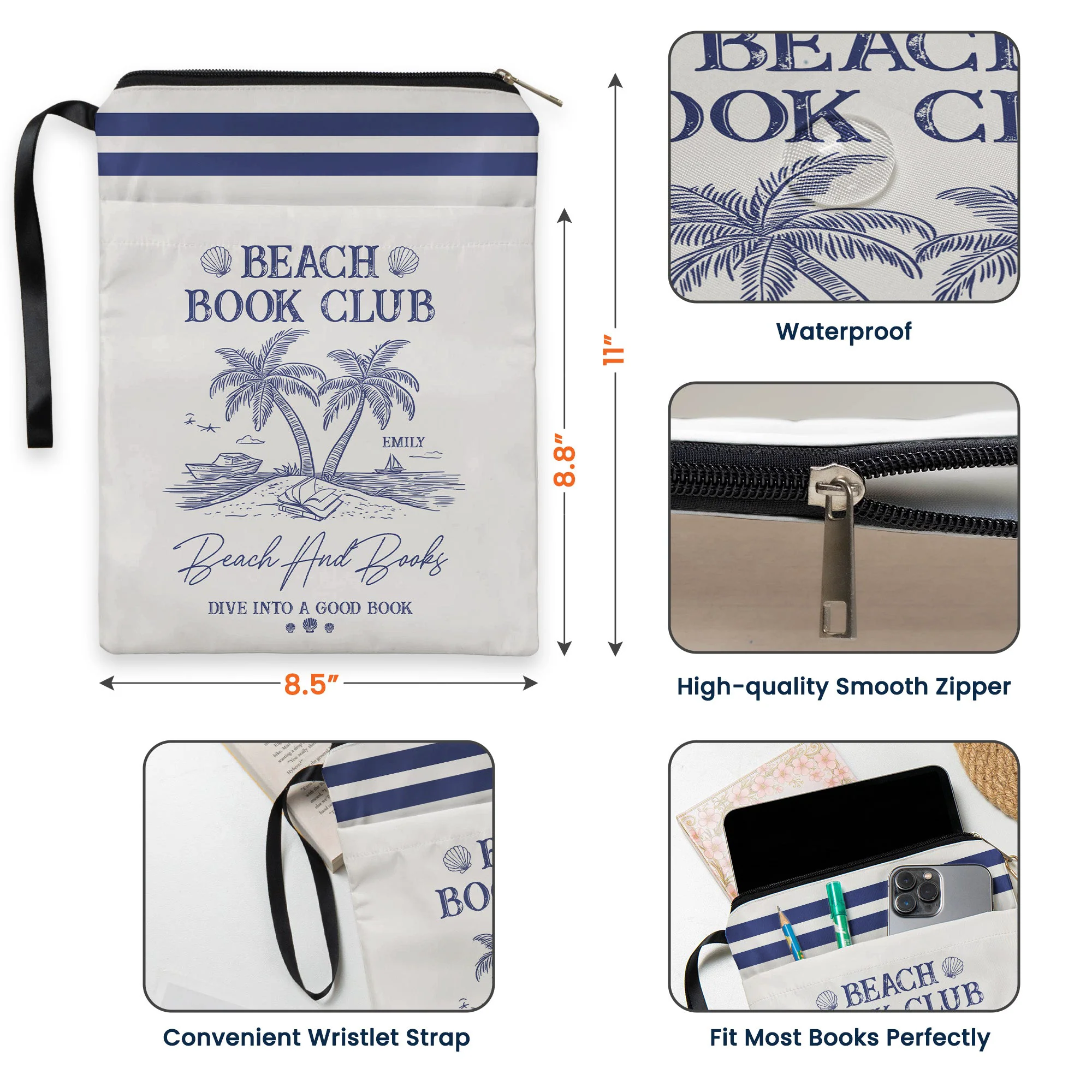 Summer Beach Book Club - Personalized Book Sleeve - Image 6