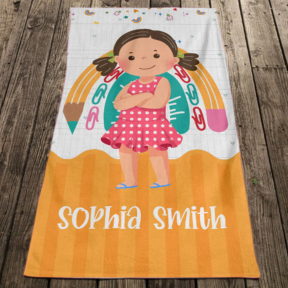 Summer Kid - Personalized Beach Towel - Image 5