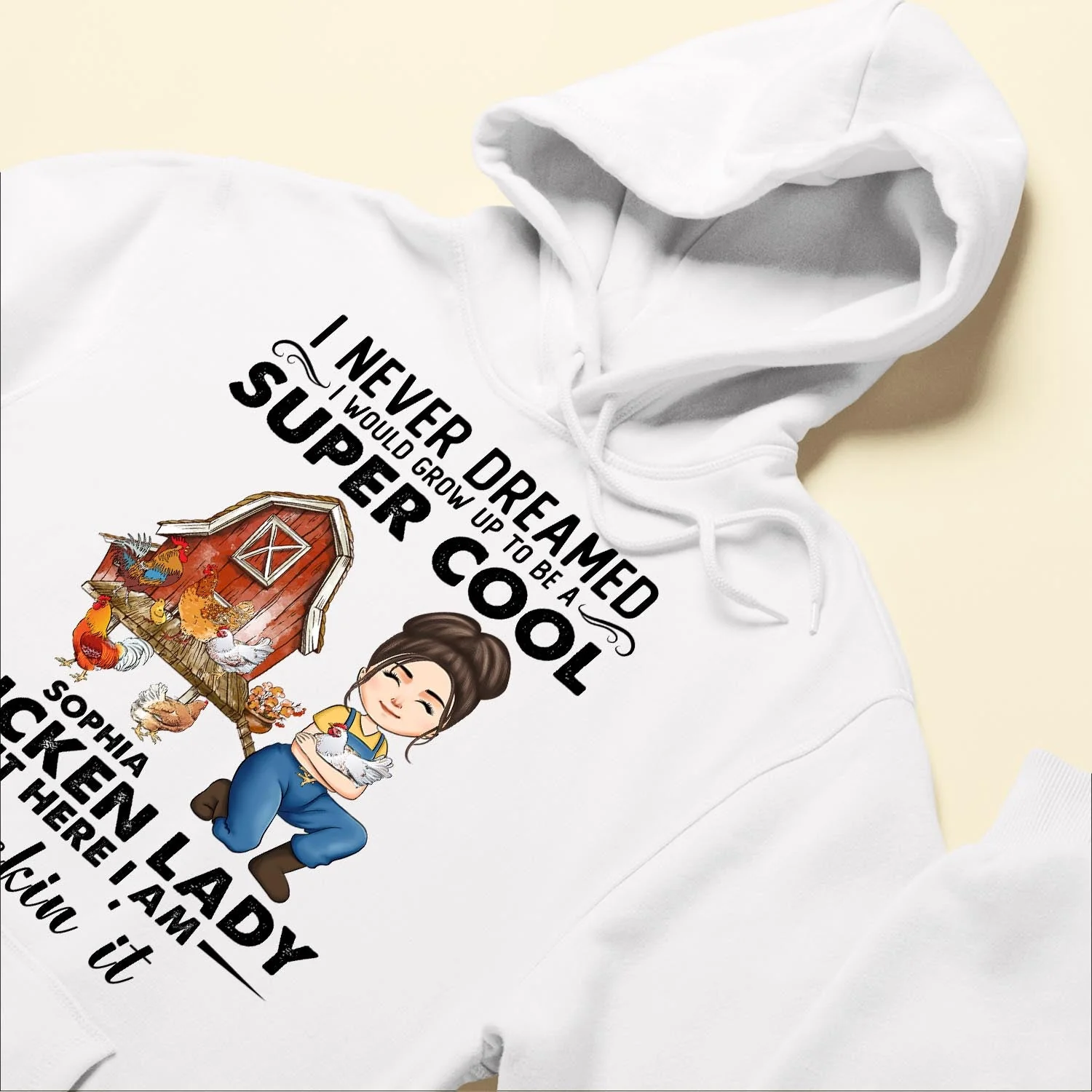 Super Cool Chicken Lady - Personalized Shirt - Birthday, Mother's Day Gift For Her, Girl, Woman , Chicken Lady - Image 6