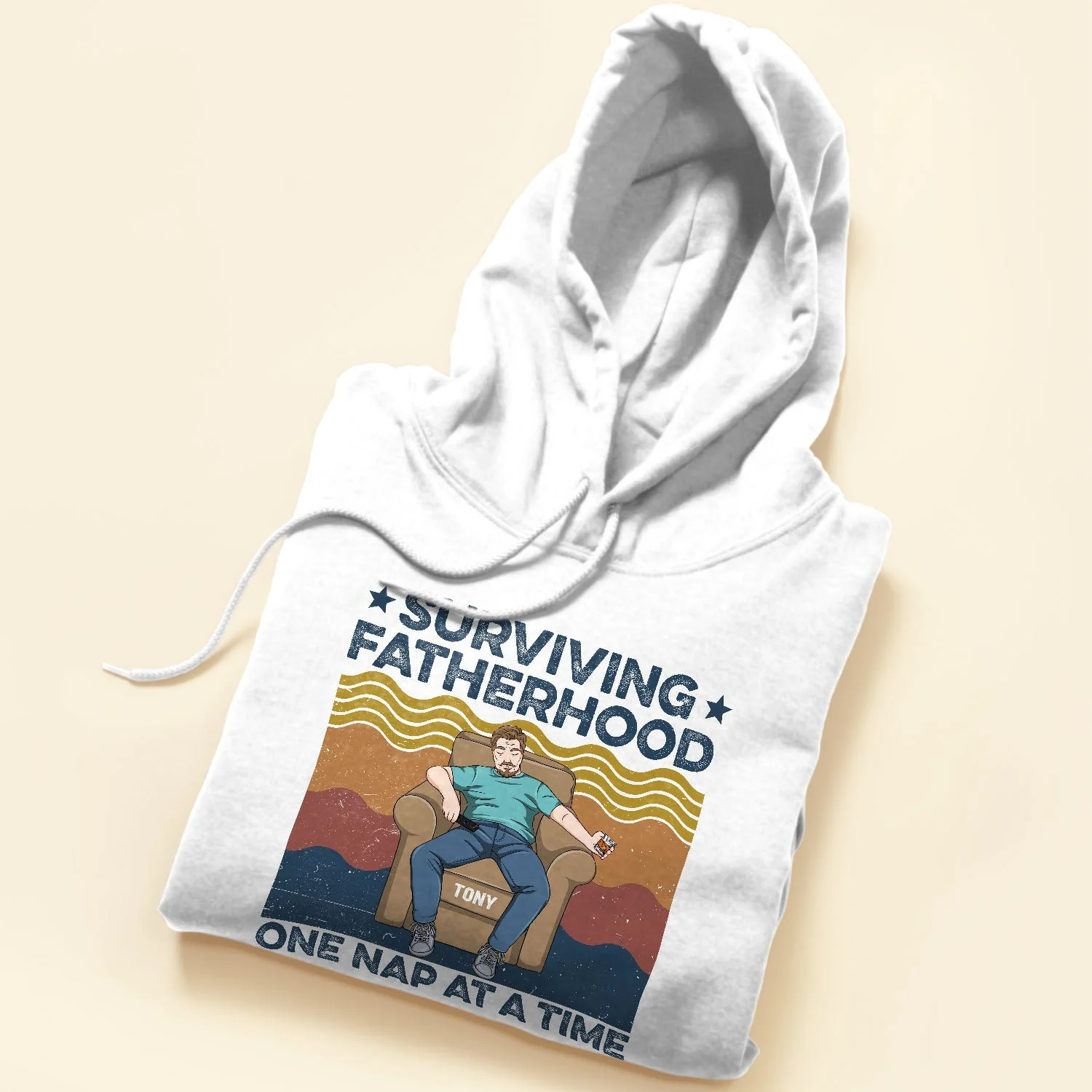 Surviving Fatherhood One Nap At A Time - Personalized Shirt - Father's Day, Birthday, Funny Gift For Husband, Dad, Father, Dada - From Wife, Daughters, Sons - Image 5
