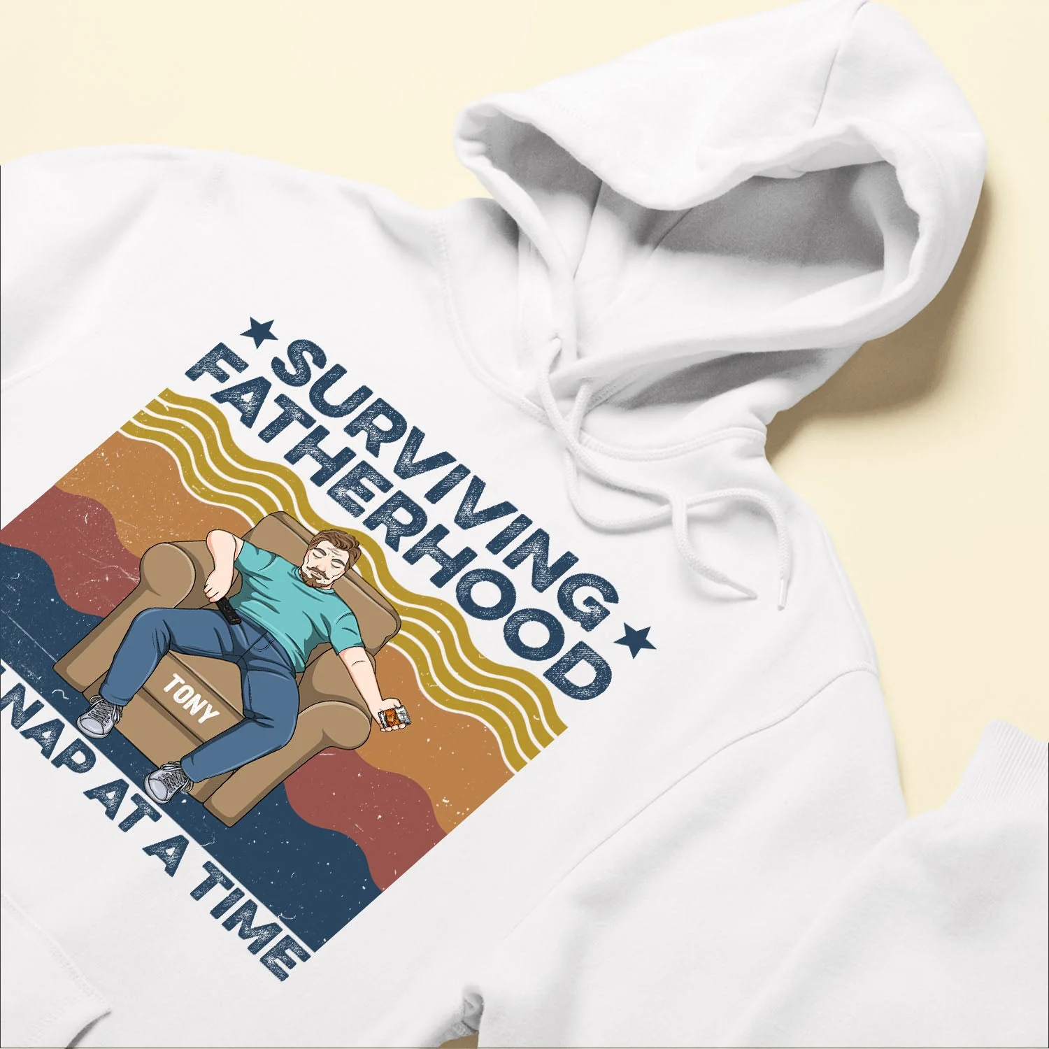 Surviving Fatherhood One Nap At A Time - Personalized Shirt - Father's Day, Birthday, Funny Gift For Husband, Dad, Father, Dada - From Wife, Daughters, Sons - Image 6