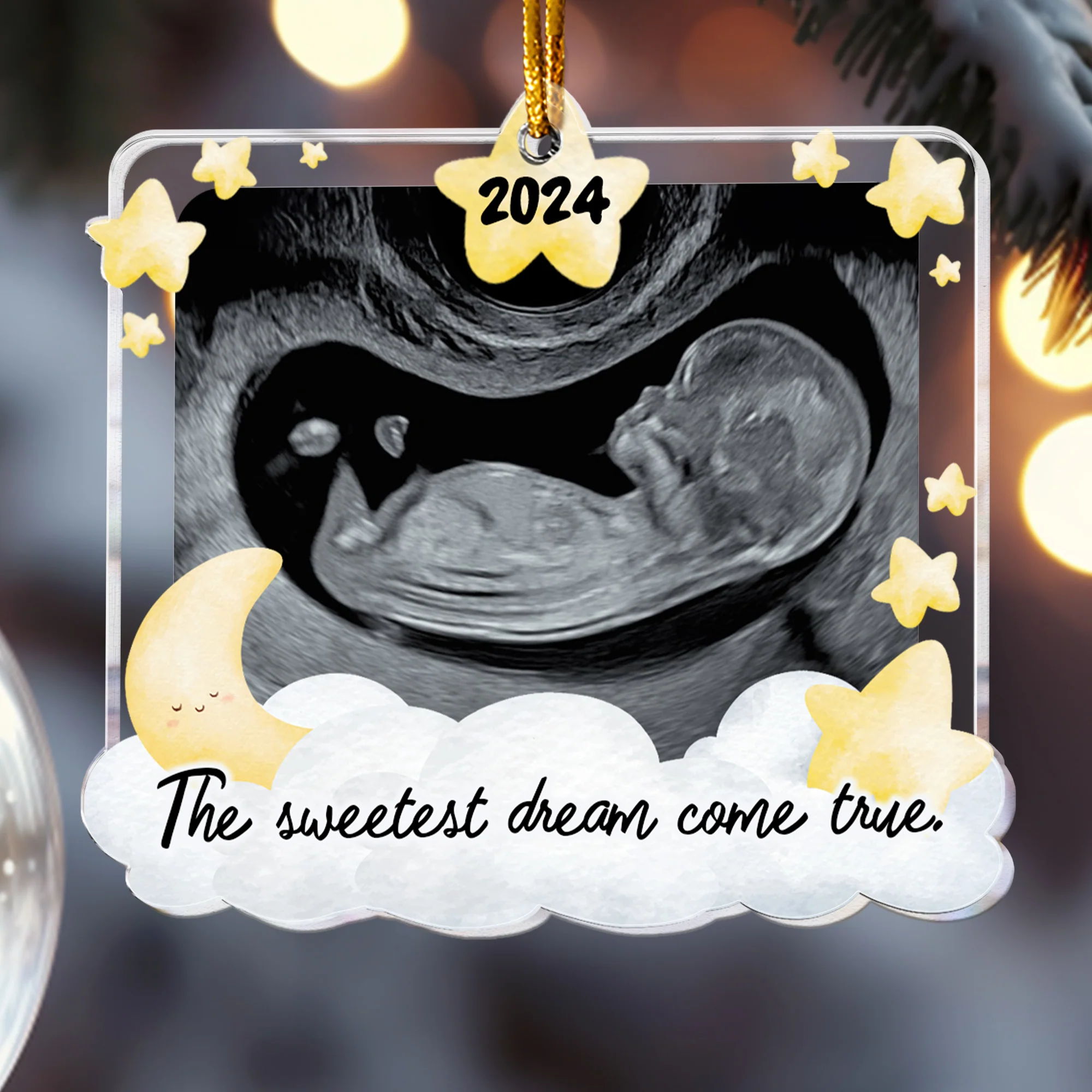 Sweetest Dream Come True - Personalized Acrylic Photo Ornament - Image 4