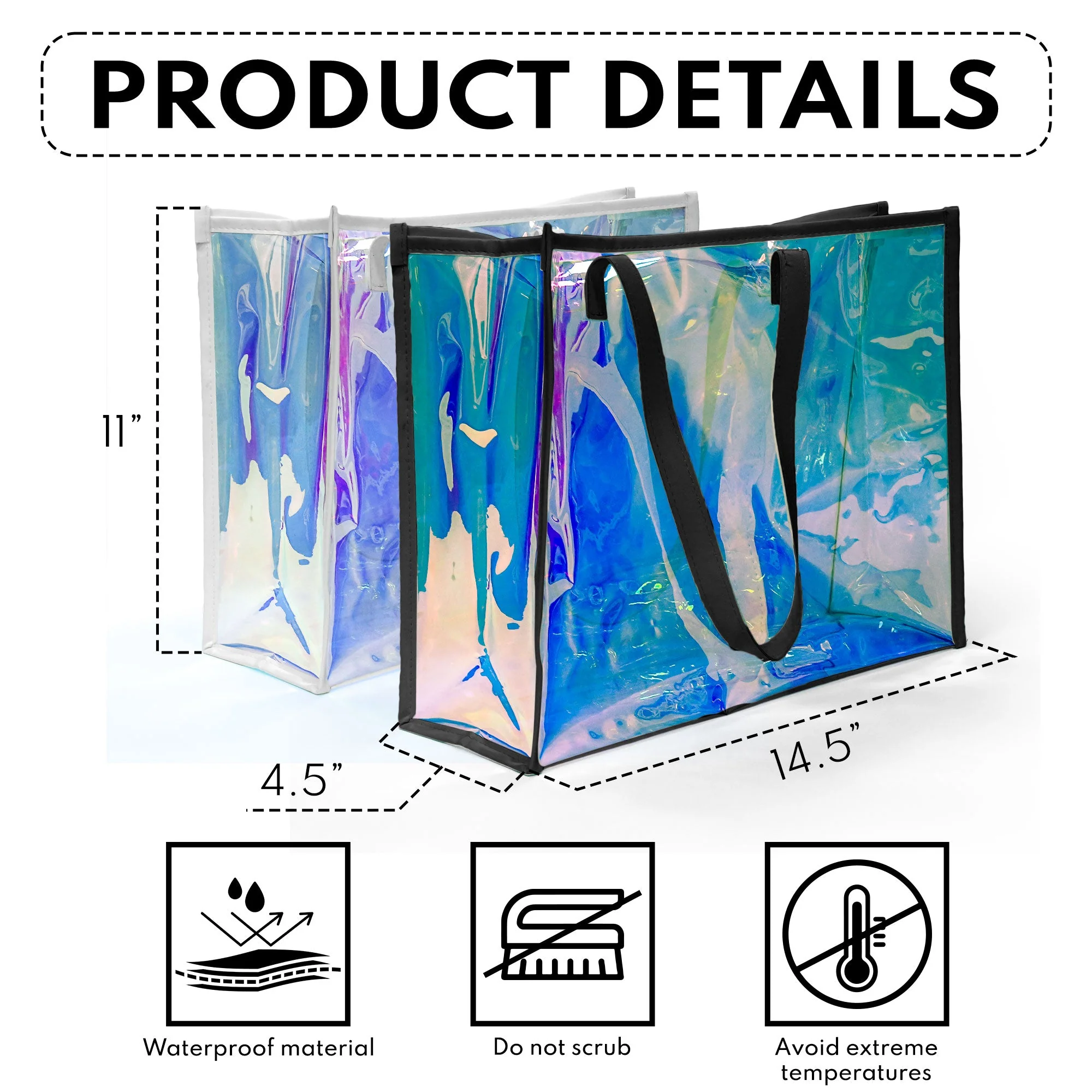 Take Me To The Beach - Personalized Holographic Tote - Image 4
