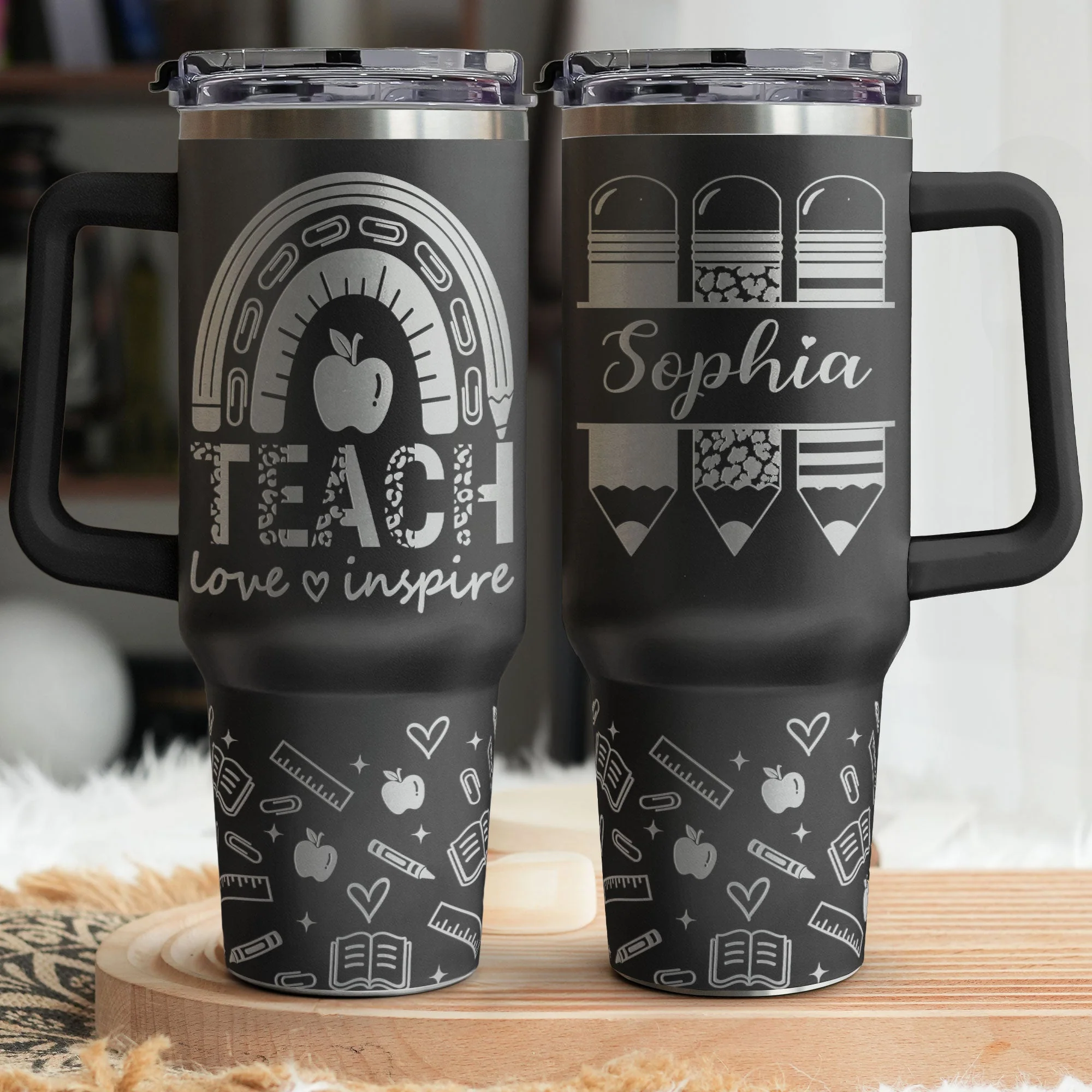 Teach Love Inspire - Personalized 40oz Tumbler - Image 2