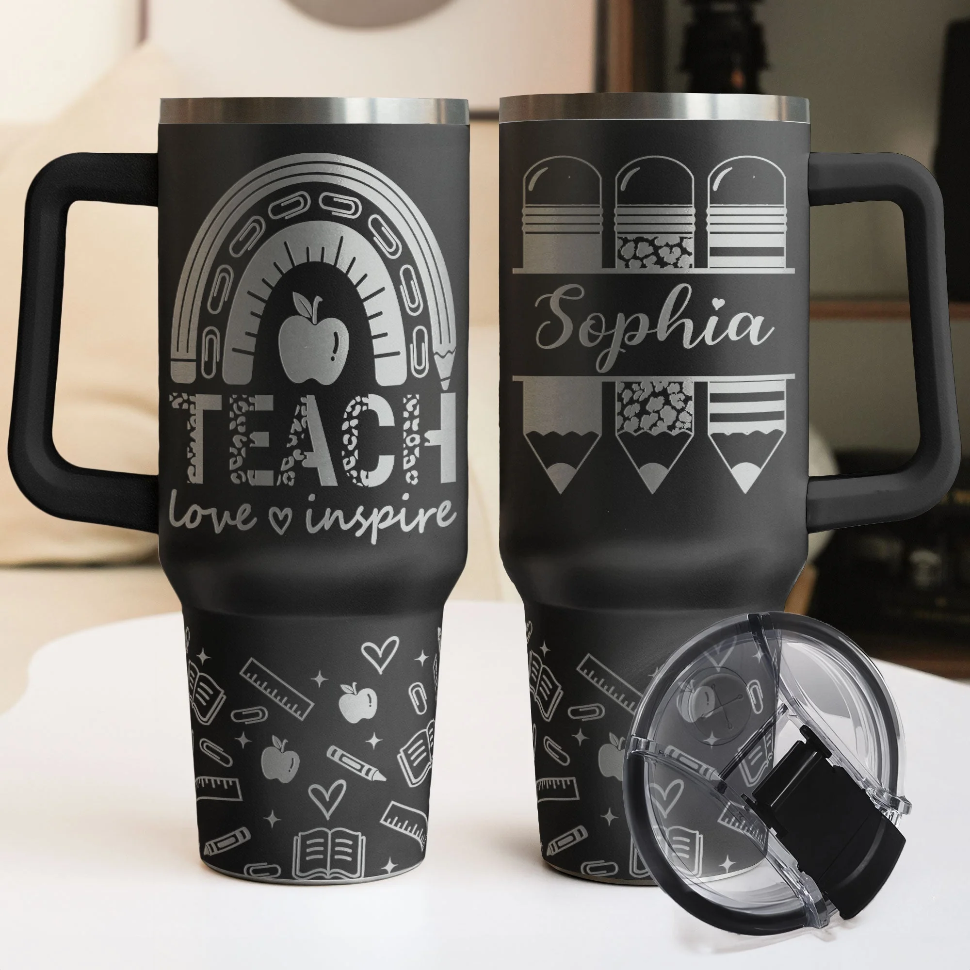 Teach Love Inspire - Personalized 40oz Tumbler - Image 3