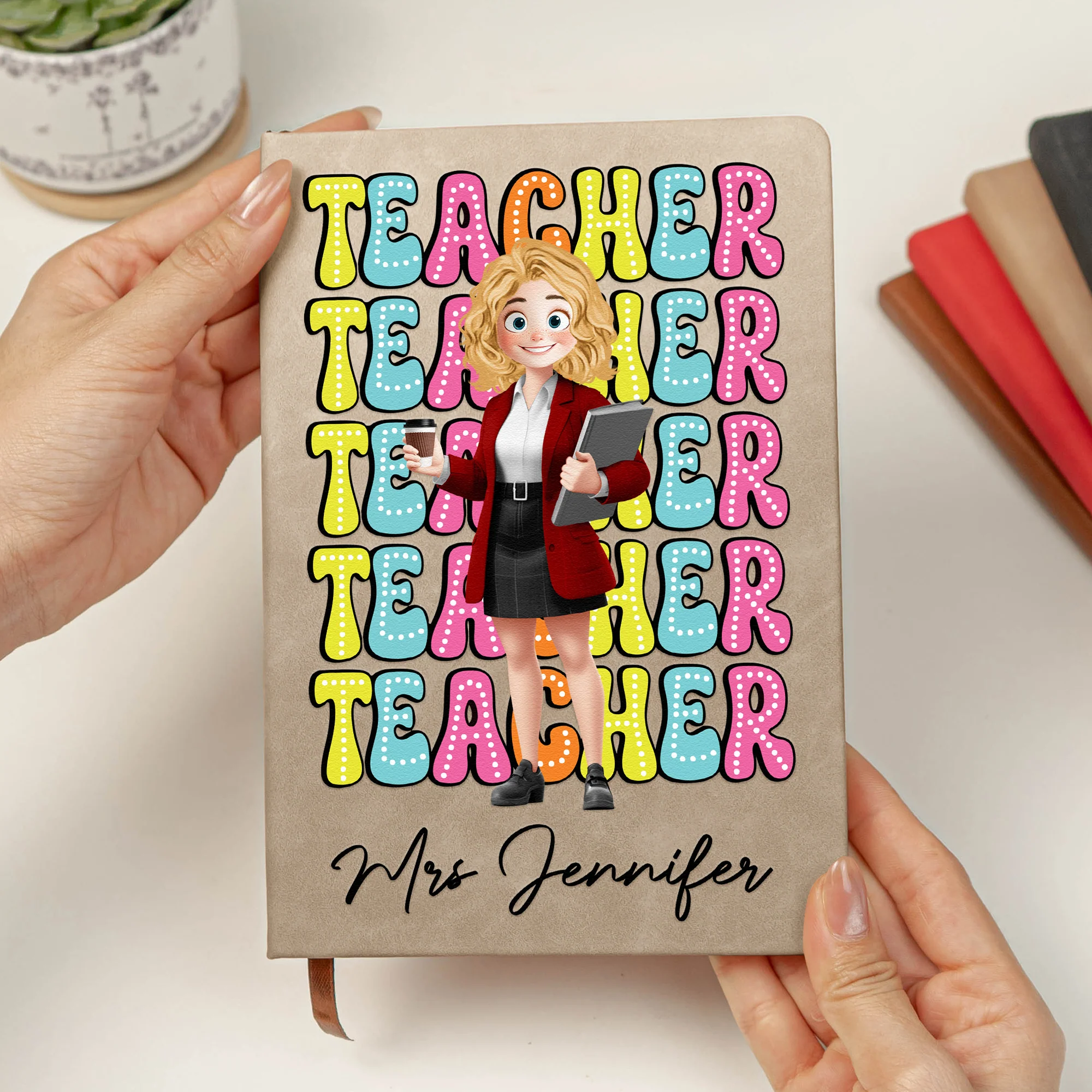 Teacher Cartoon Version - Personalized Journal - Image 3