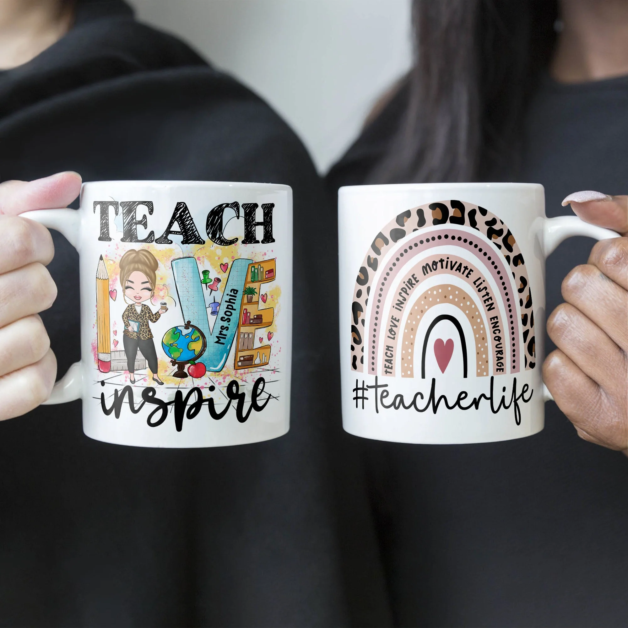 Teacher Life  - Personalized Mug - Birthday Gift For Teachers - Image 2