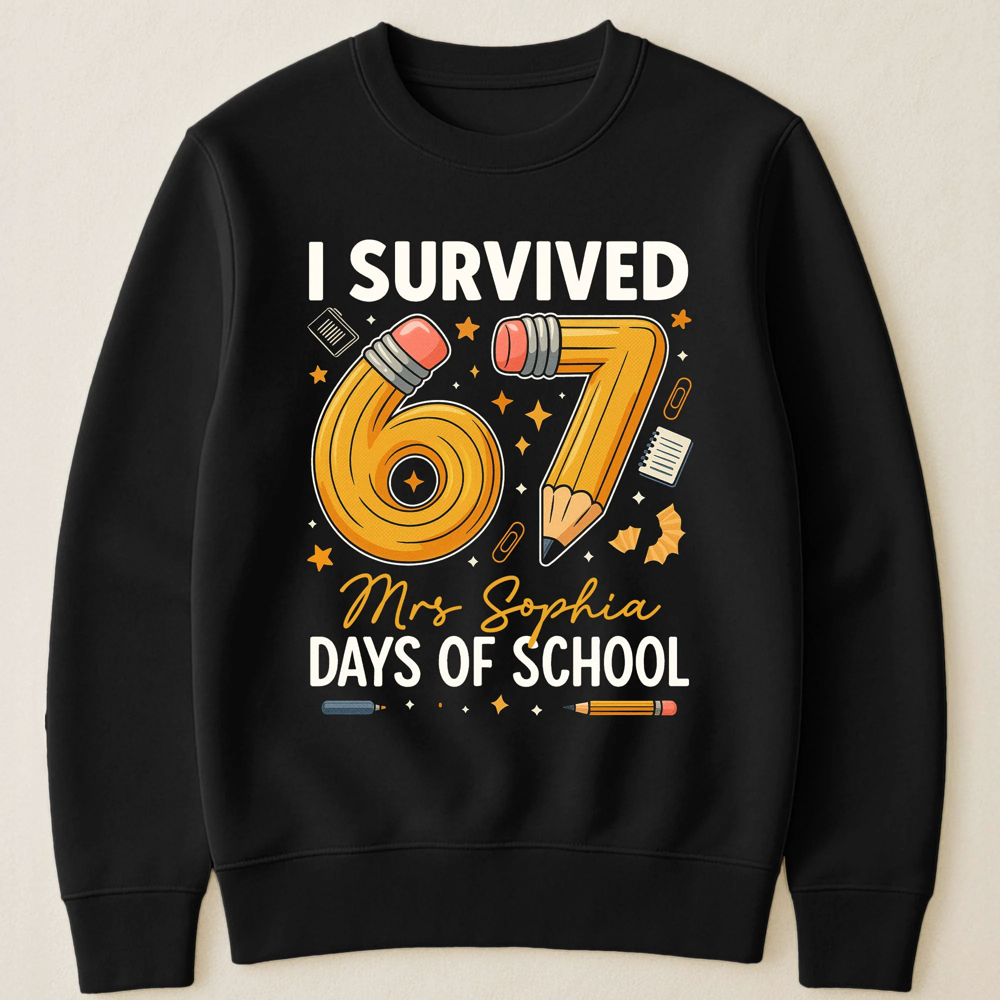 Teacher Survived 67 Days Of School - Personalized Shirt - Image 3