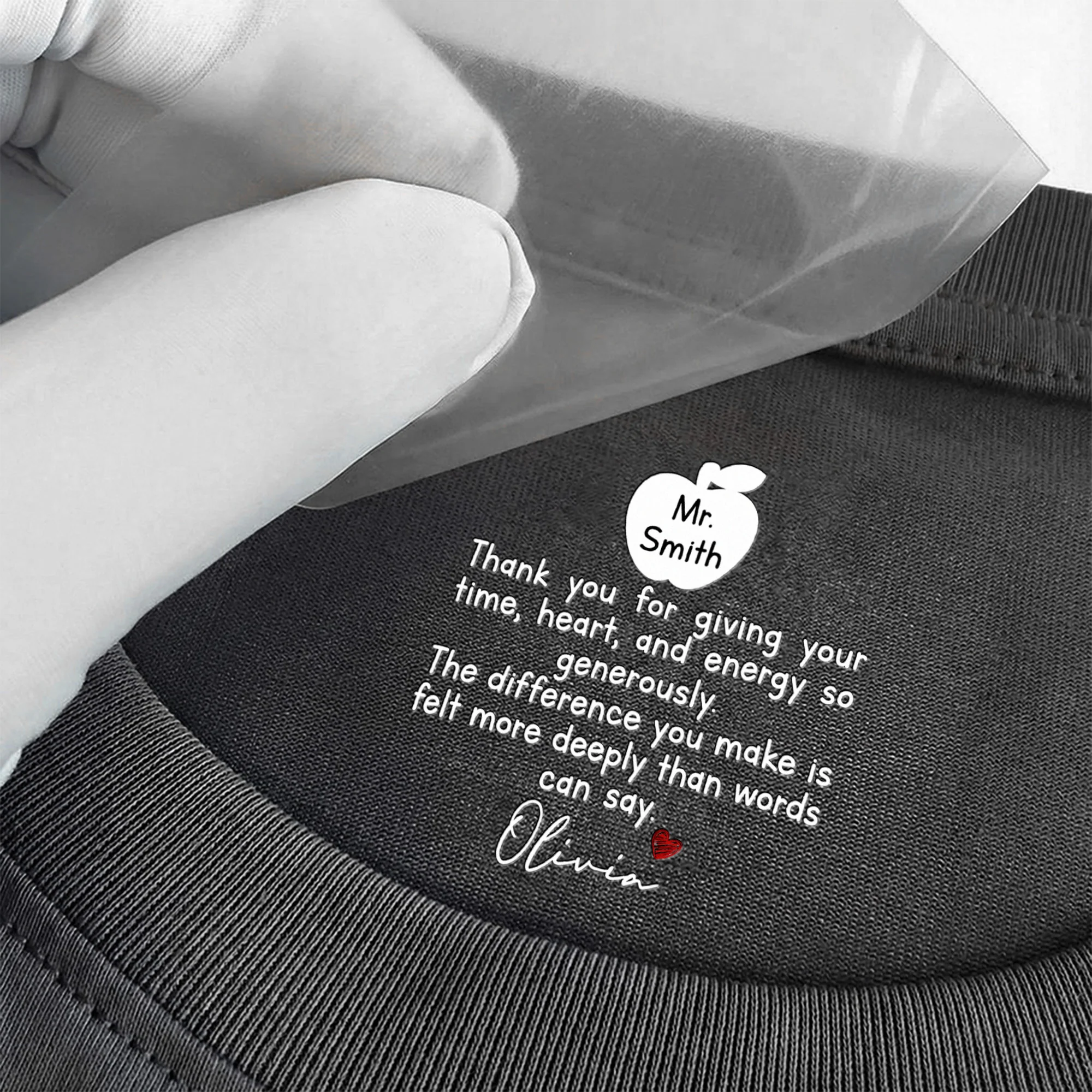 Teacher Thank You For The Difference You Make - Personalized Shirt - Image 3