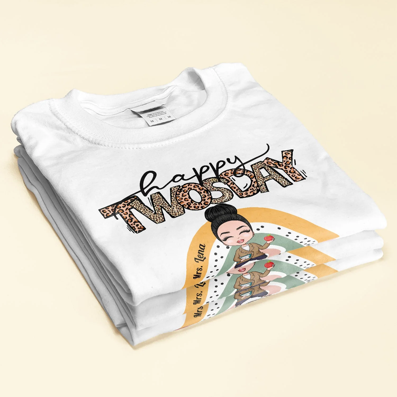 Teaching On A Twosday - Personalized Shirt - Anniversary, Funny Gift For Teachers - Image 2
