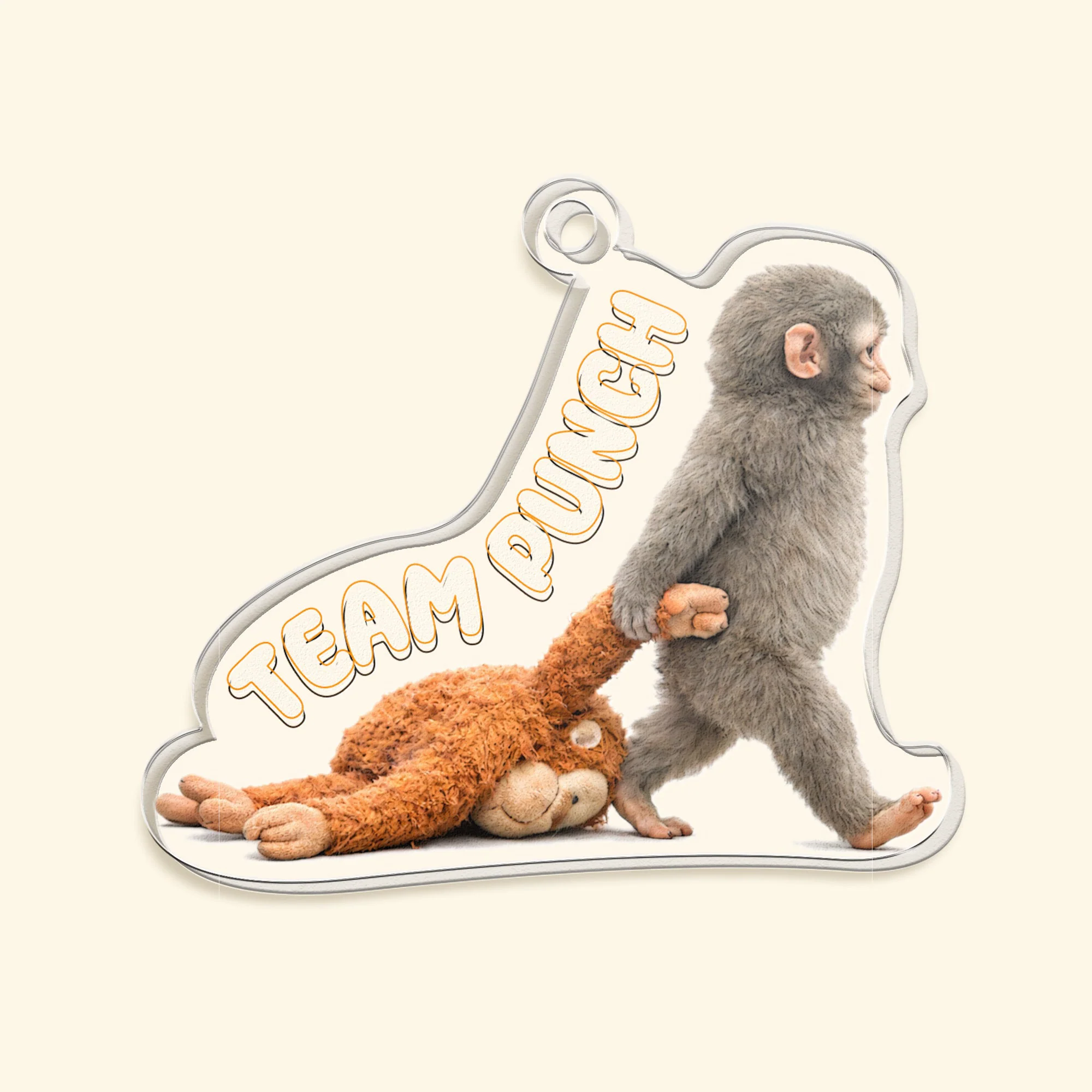 Team Punch - Punch The Abandoned Baby Monkey - Animal Supports, Peace Lovers - Keychain - Image 4
