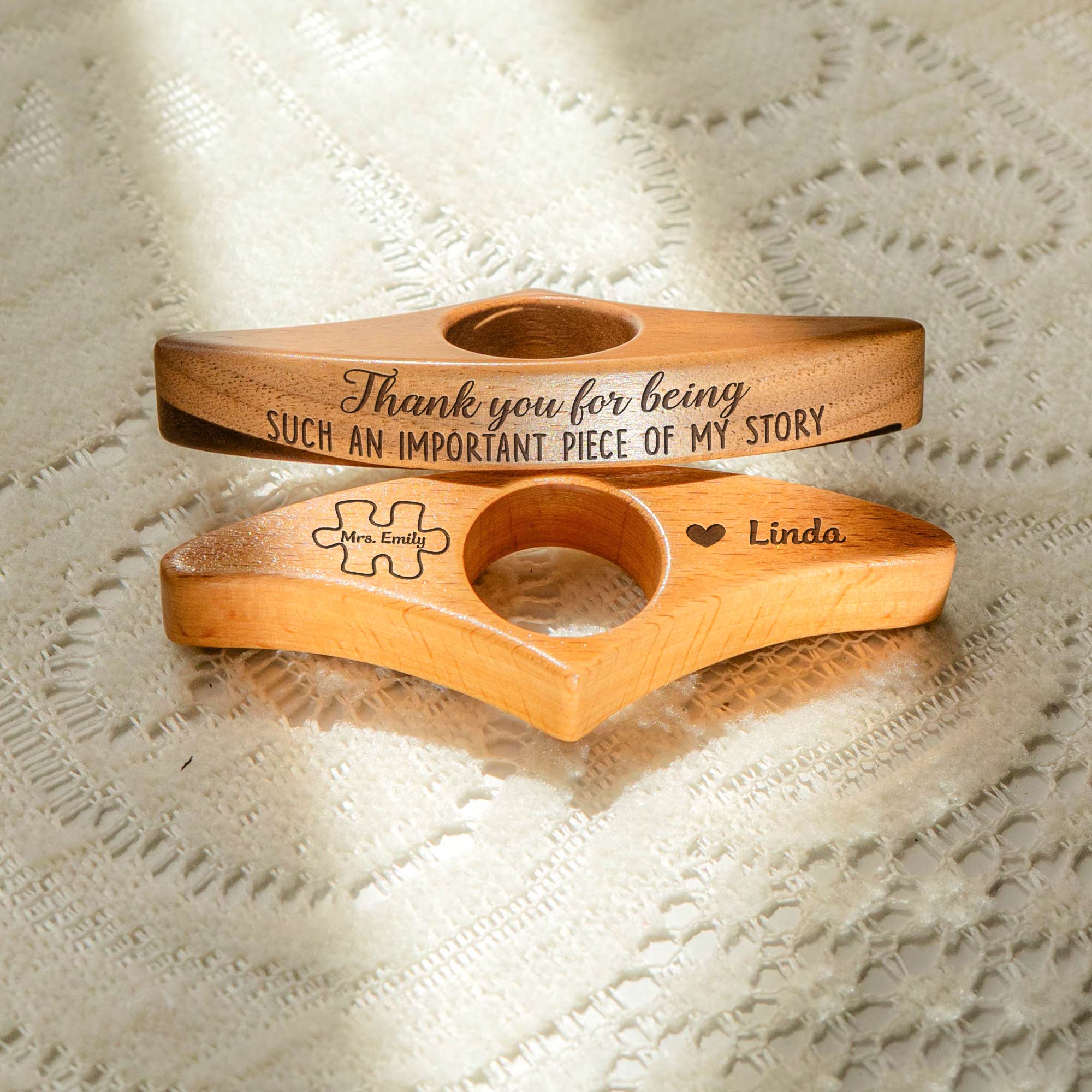 Thank You For Being Important Piece Of My Story - Personalized Book Page Holder - Image 3