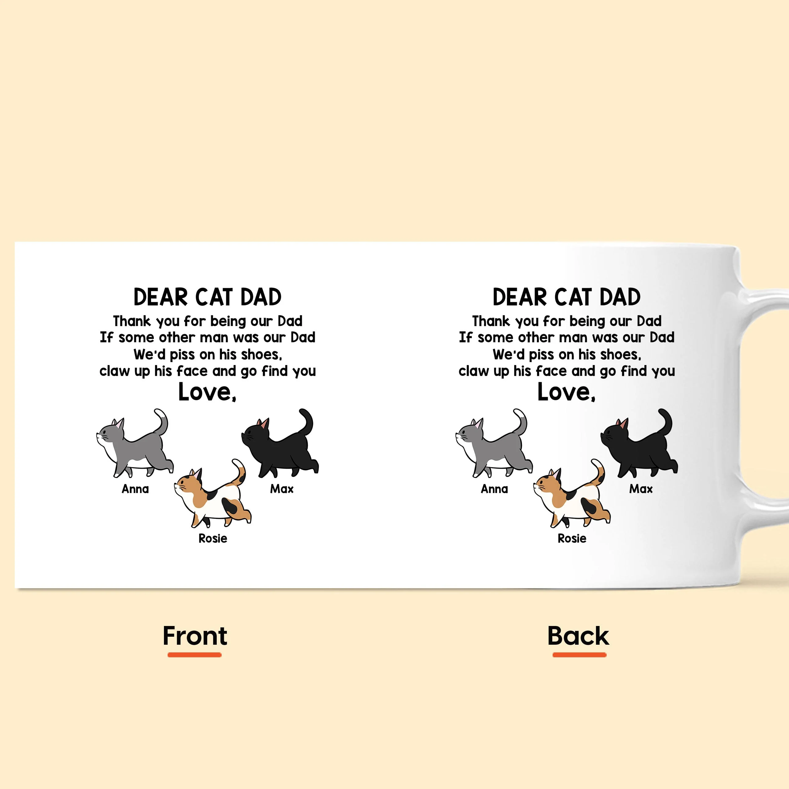 Thank You For Being Our Dad - Personalized Mug - Image 7