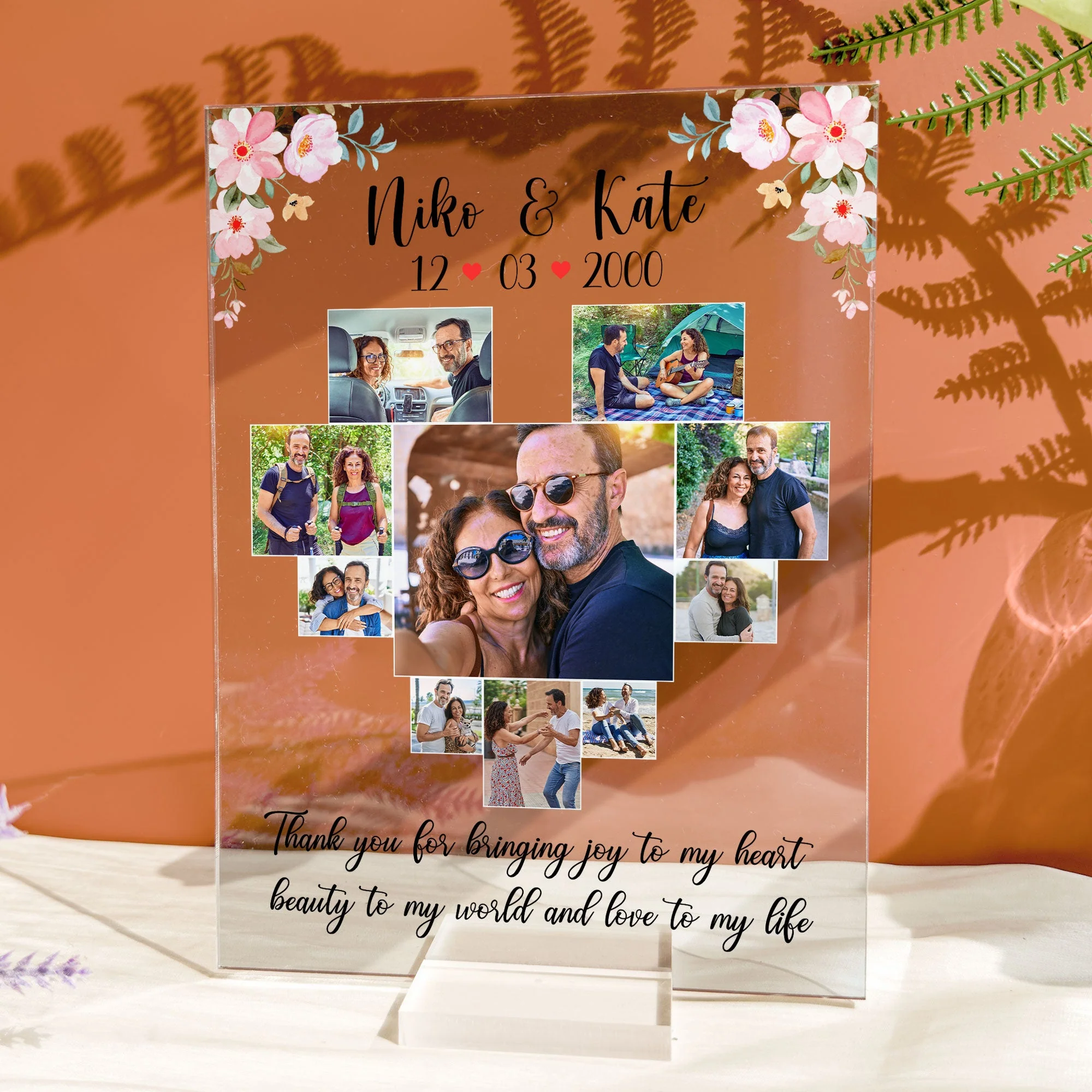 Thank You For Bringing Joy To My Heart - Personalized Acrylic Photo Plaque - Image 2