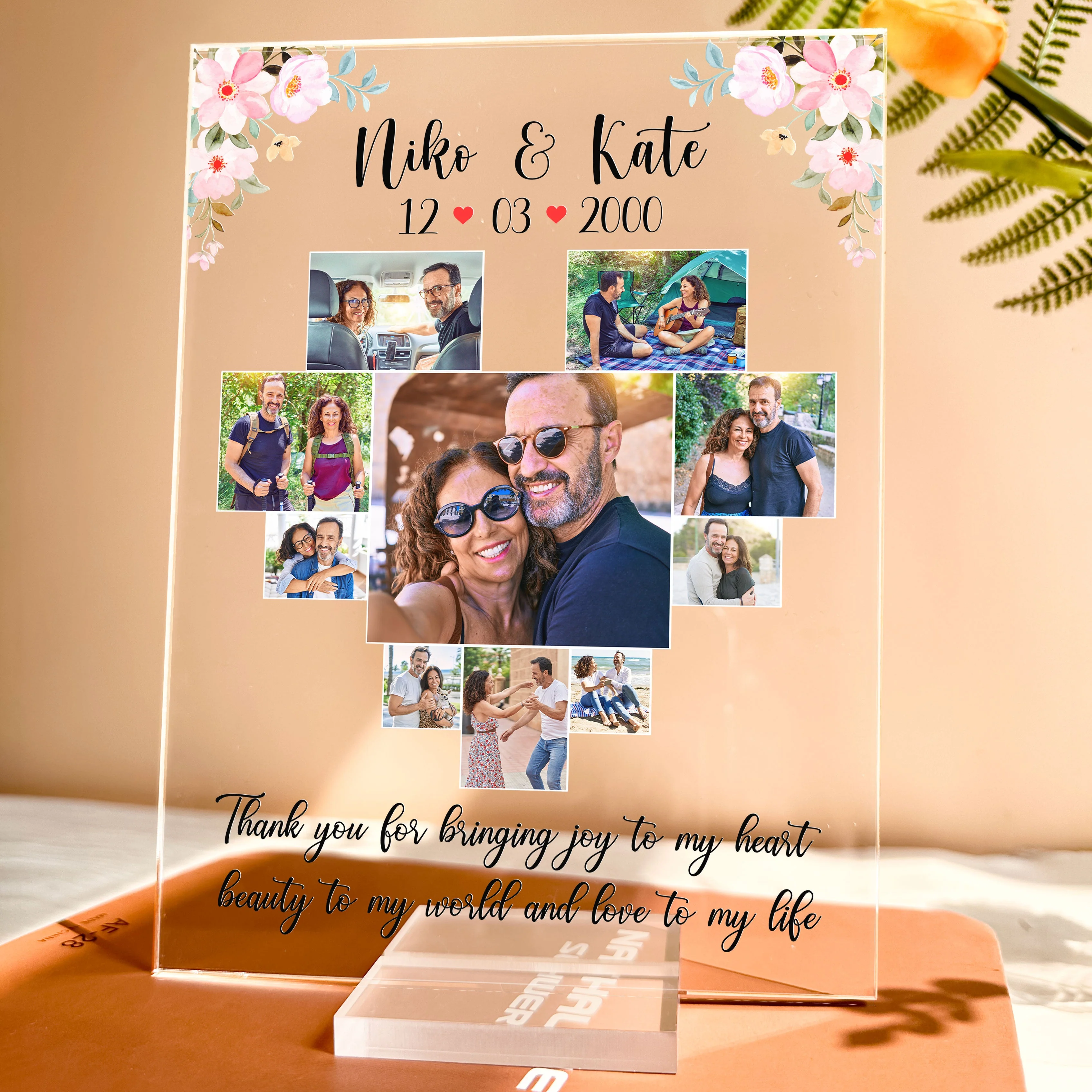 Thank You For Bringing Joy To My Heart - Personalized Acrylic Photo Plaque - Image 5