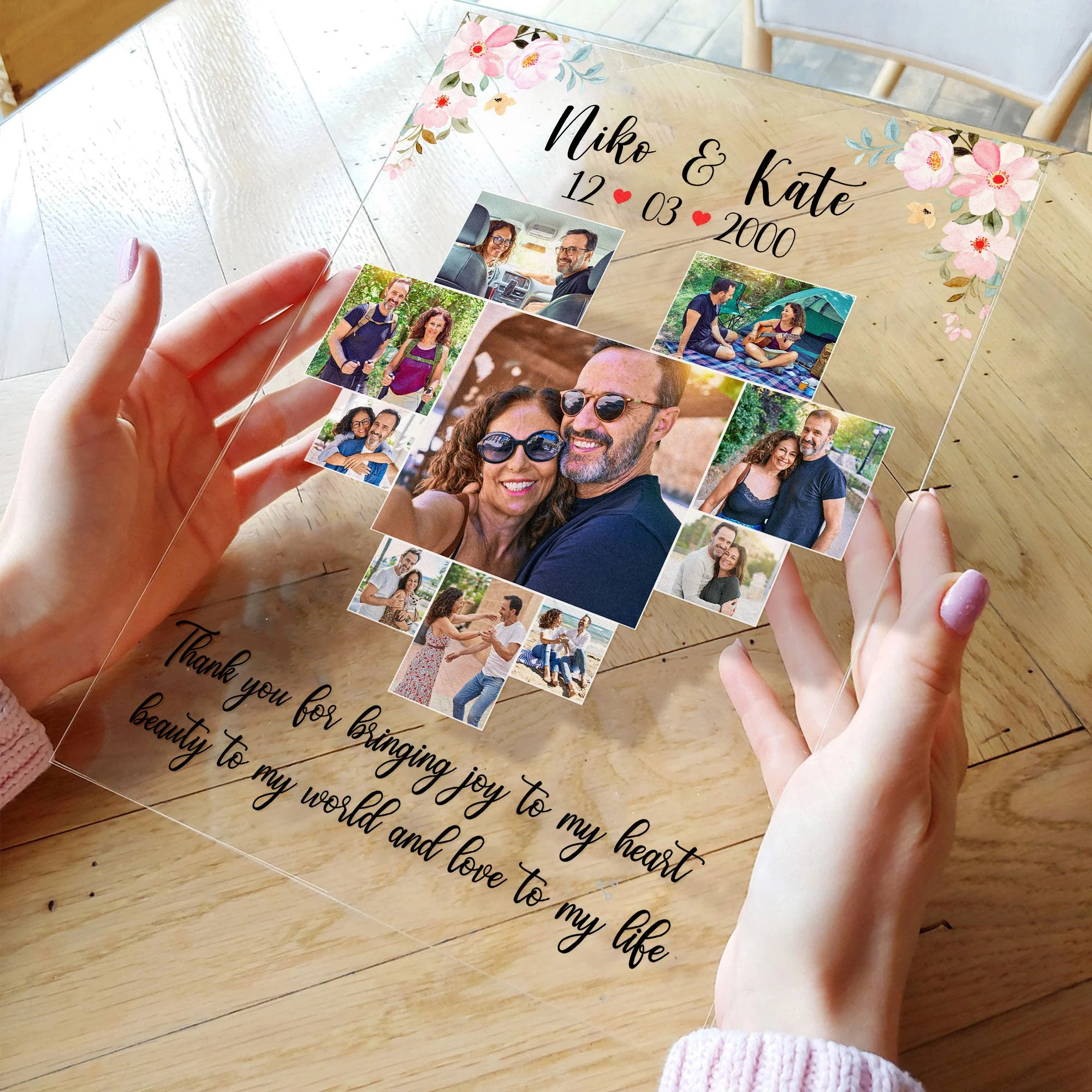 Thank You For Bringing Joy To My Heart - Personalized Acrylic Photo Plaque - Image 7