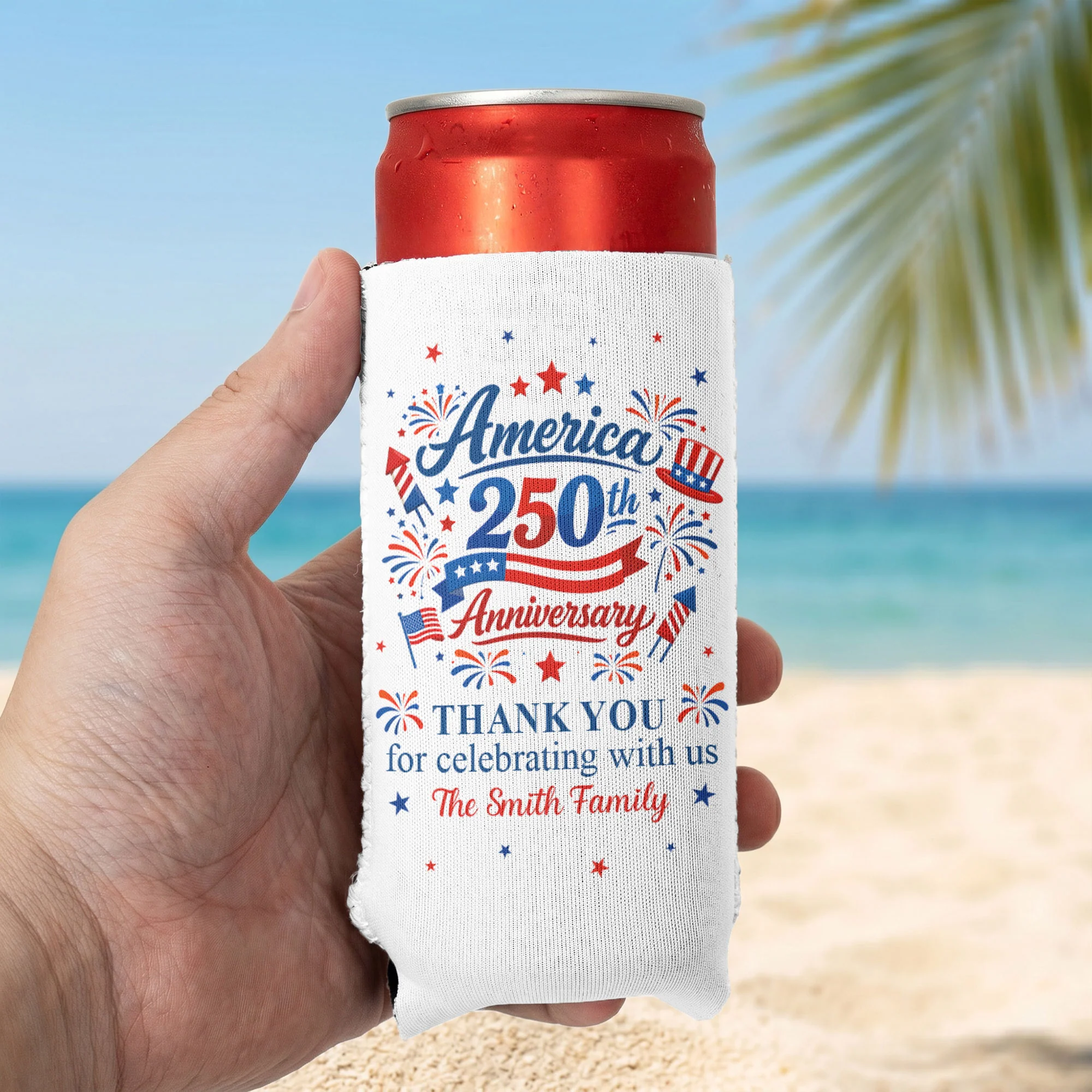 Thank You For Celebrating With Us - Personalized Can Cooler - Image 6