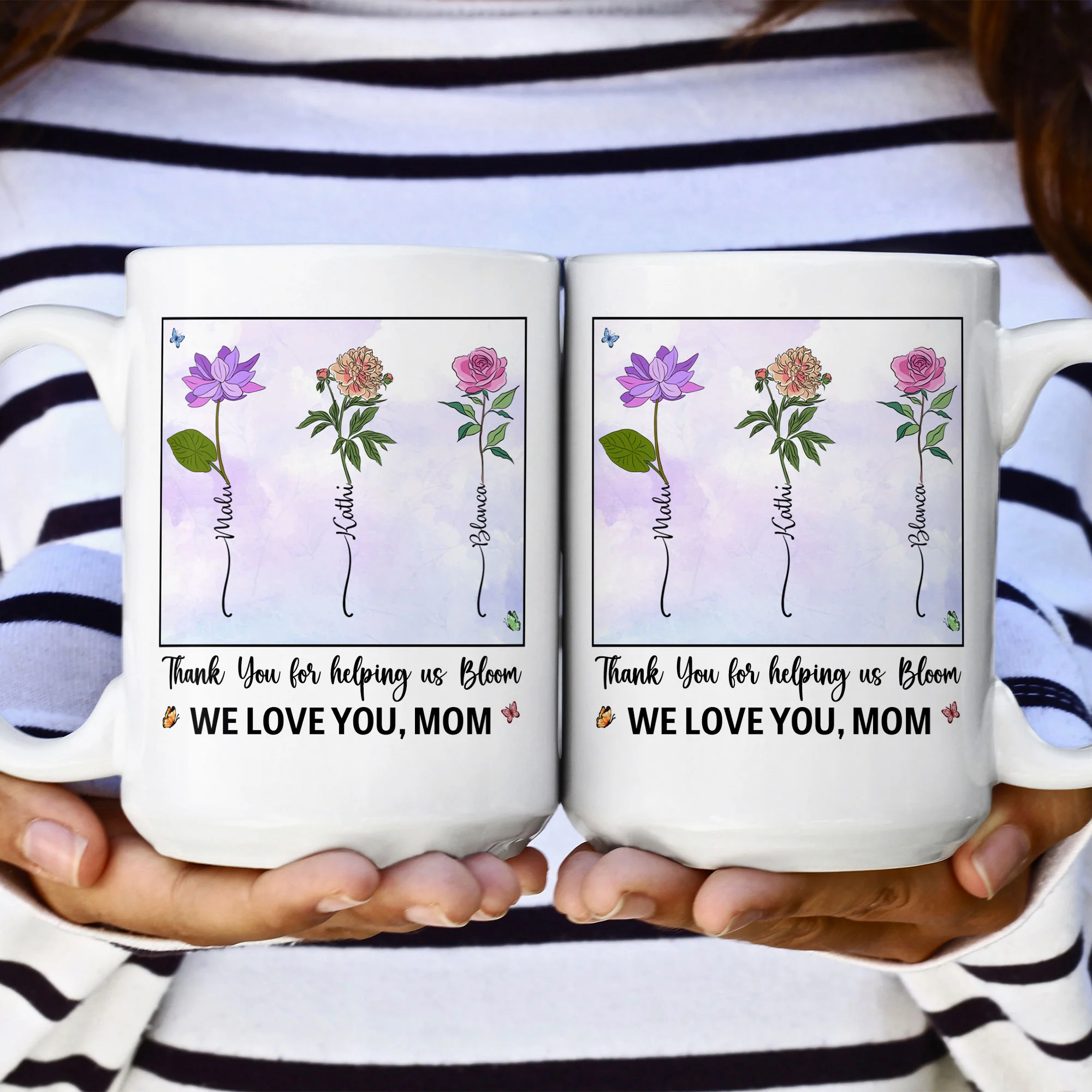 Thank You For Helping Us Bloom - Personalized Mug - Image 3