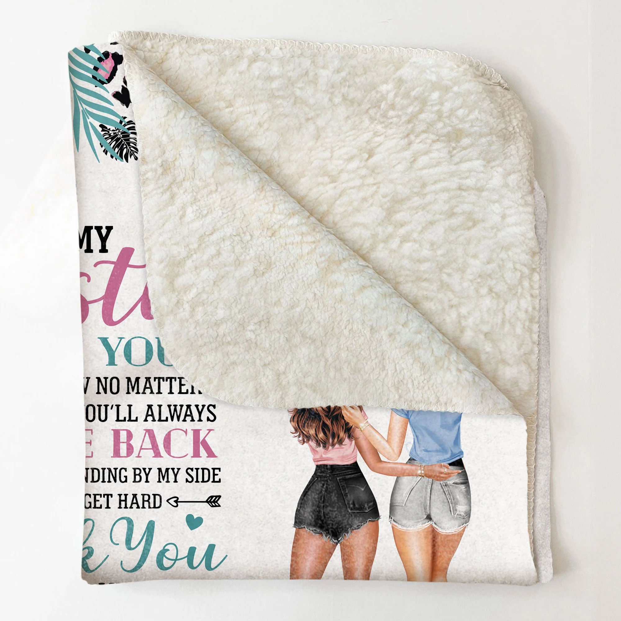Thank You For Making Me Laugh Friendship Besties Sisters - Personalized Blanket - Image 6