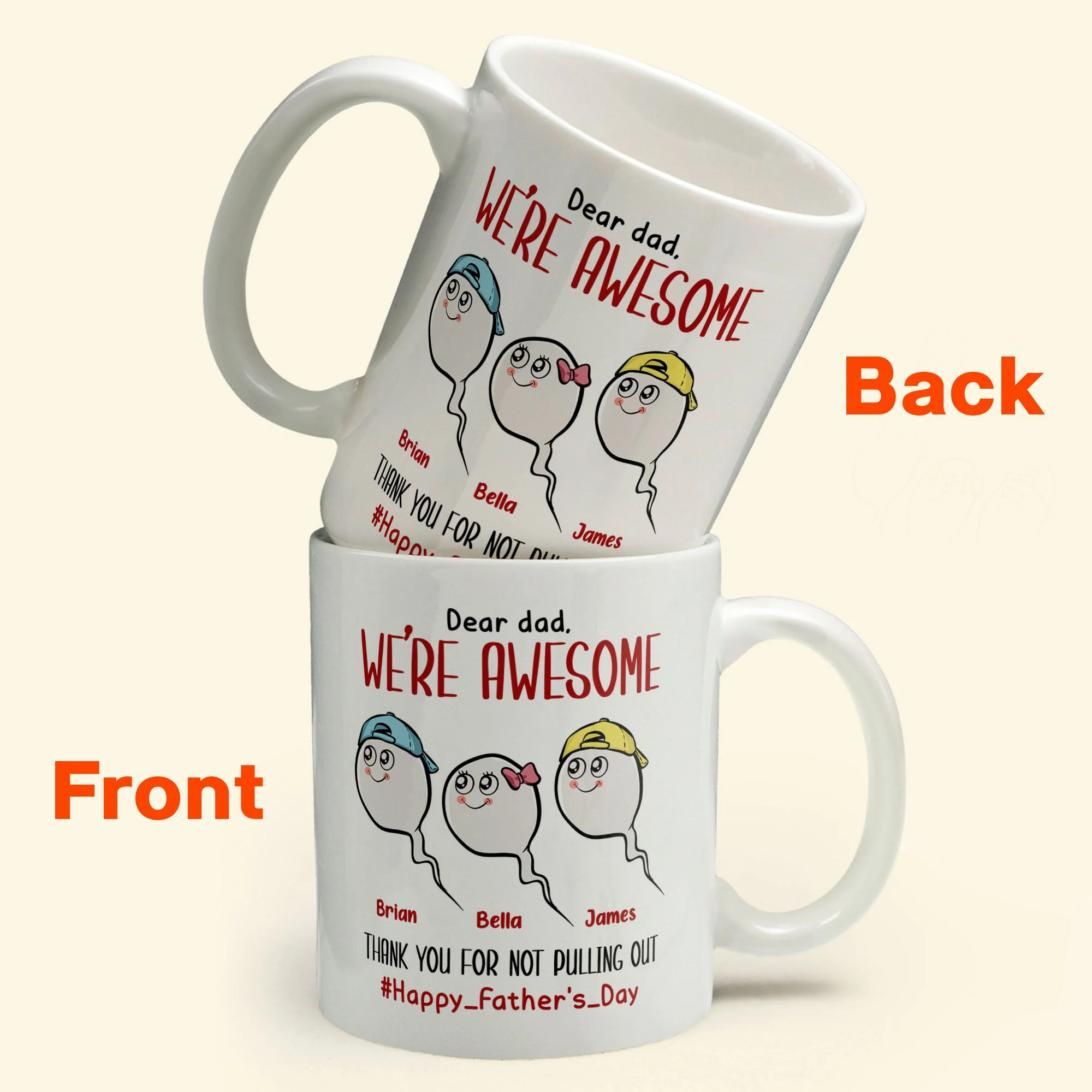 Thank You For Not Pulling Out - Personalized Mug - Image 3
