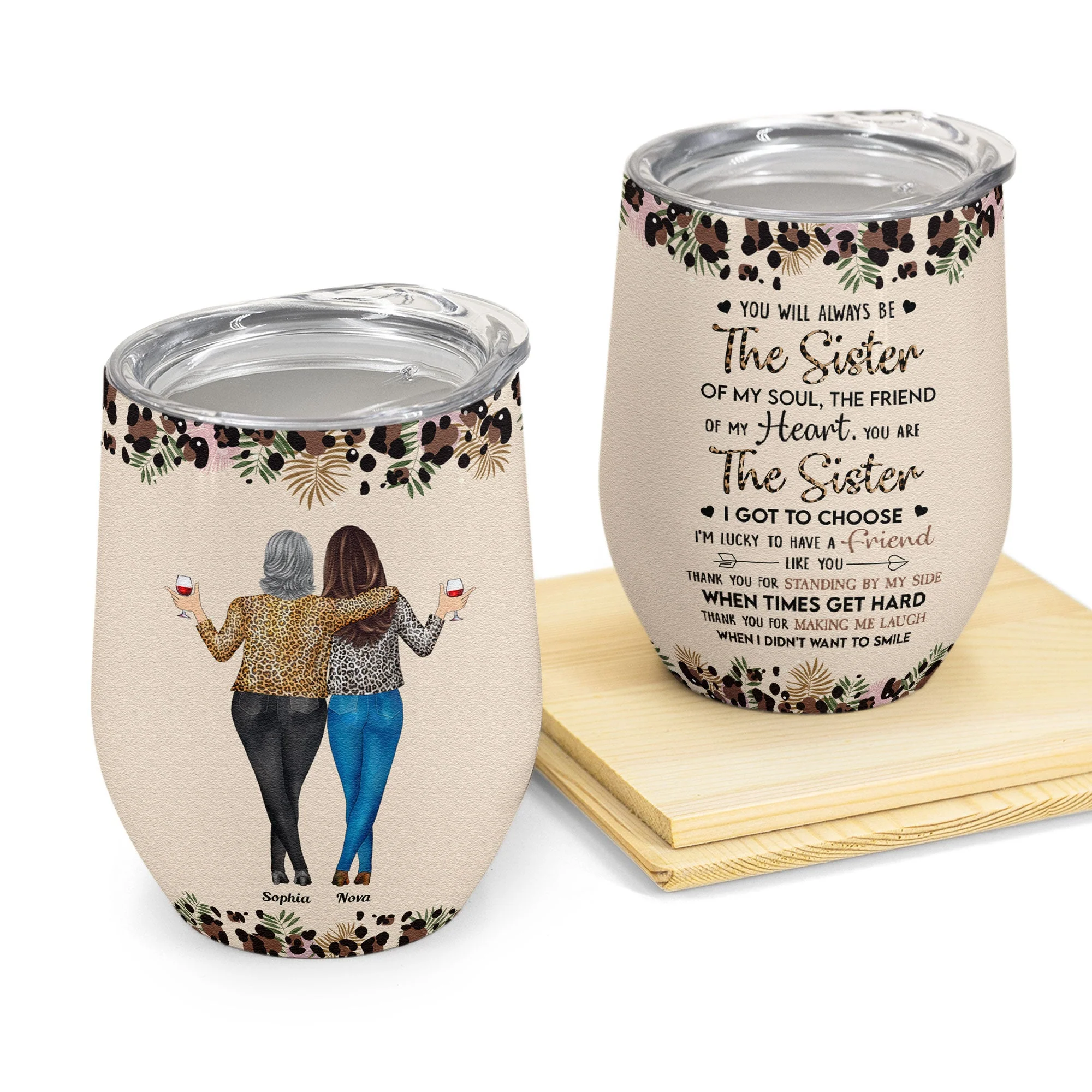 Thank You For Standing By Me Friendship - Personalized Wine Tumbler - Image 2