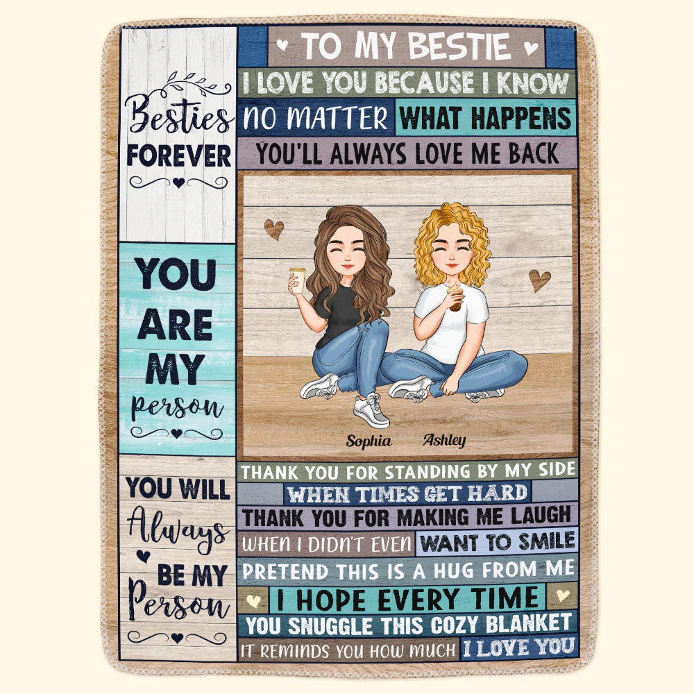 Thank You For Standing By My Side - Personalized Friend Blanket - Image 3