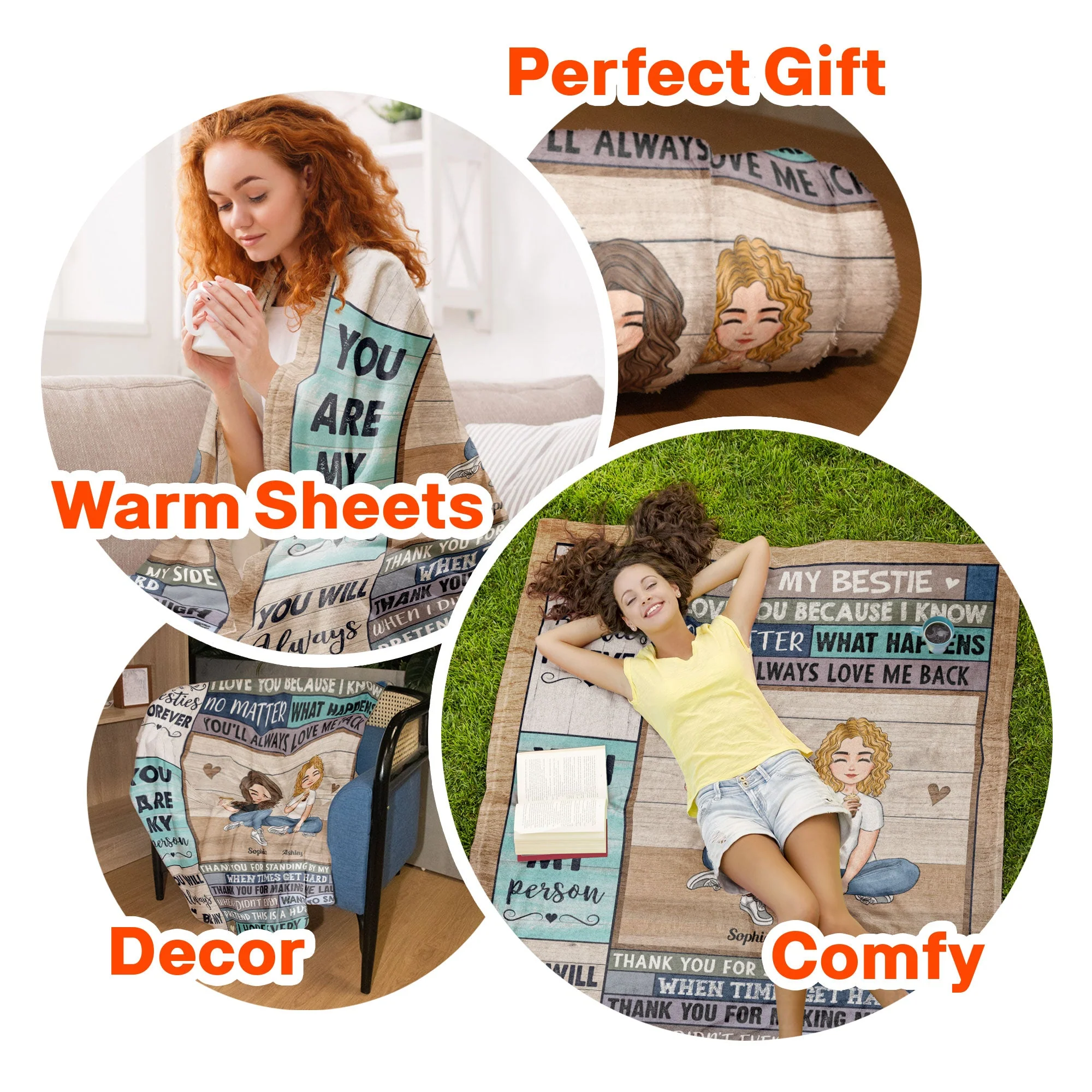 Thank You For Standing By My Side - Personalized Friend Blanket - Image 6