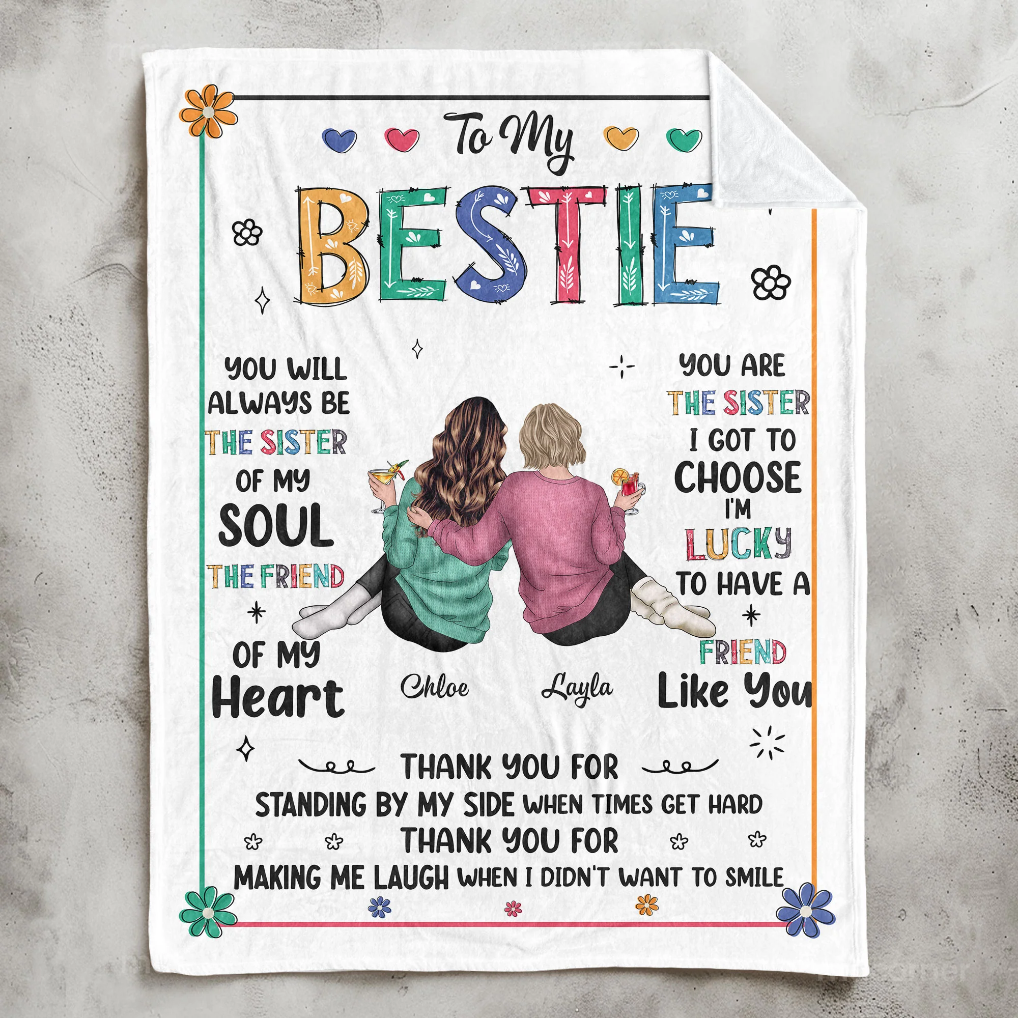 Thank You For Standing By My Side - Personalized Blanket - Image 2
