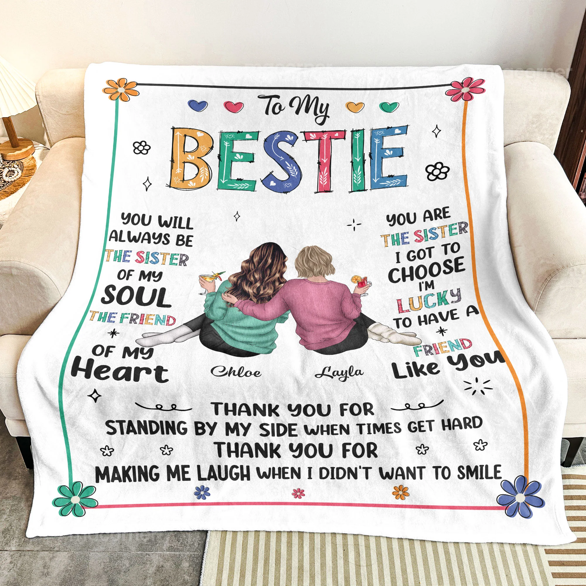 Thank You For Standing By My Side - Personalized Blanket - Image 3