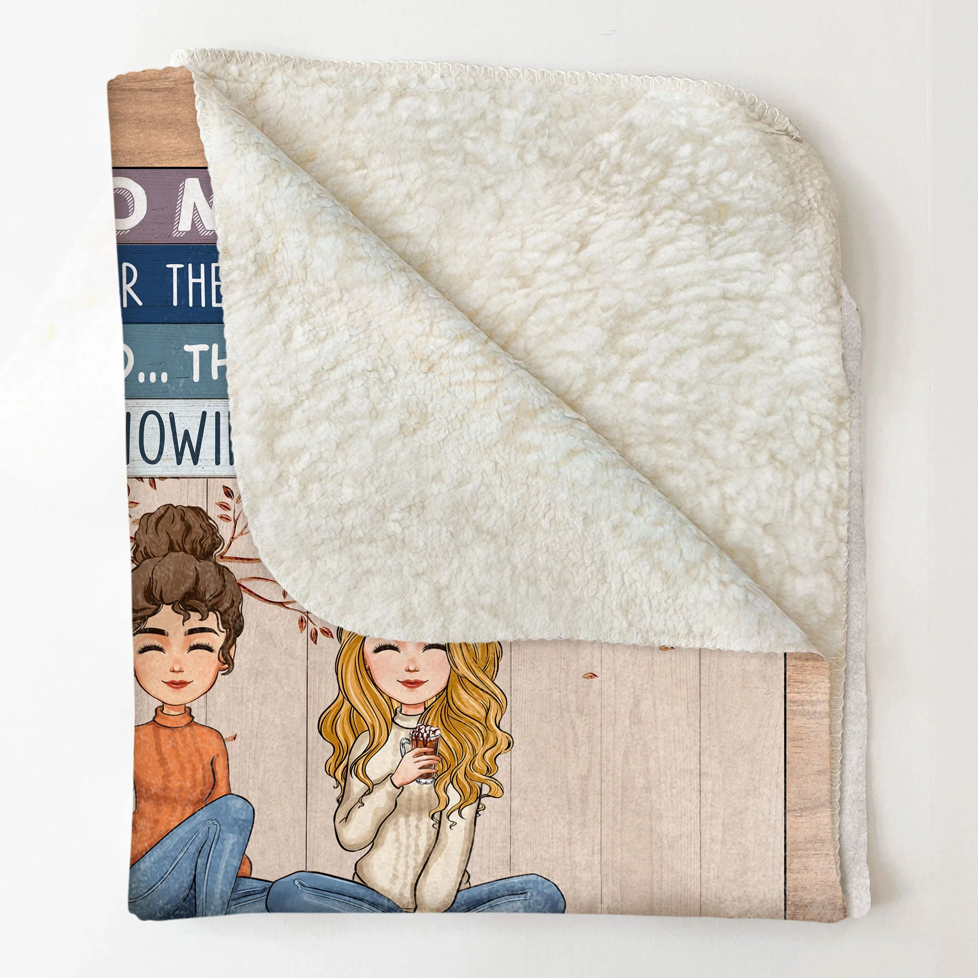 Thank You For The Laughter & Fun Friendship - Personalized Blanket - Image 4