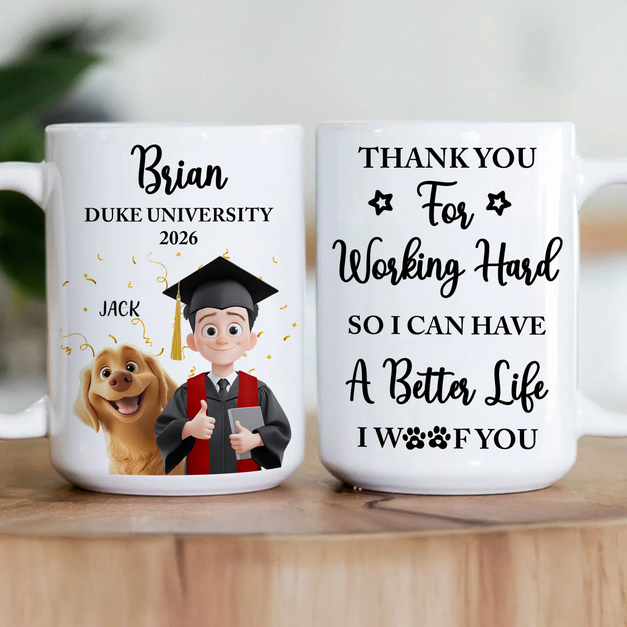 Thank You For Working Hard So We Can Have A Better Life - Personalized Mug - Image 2