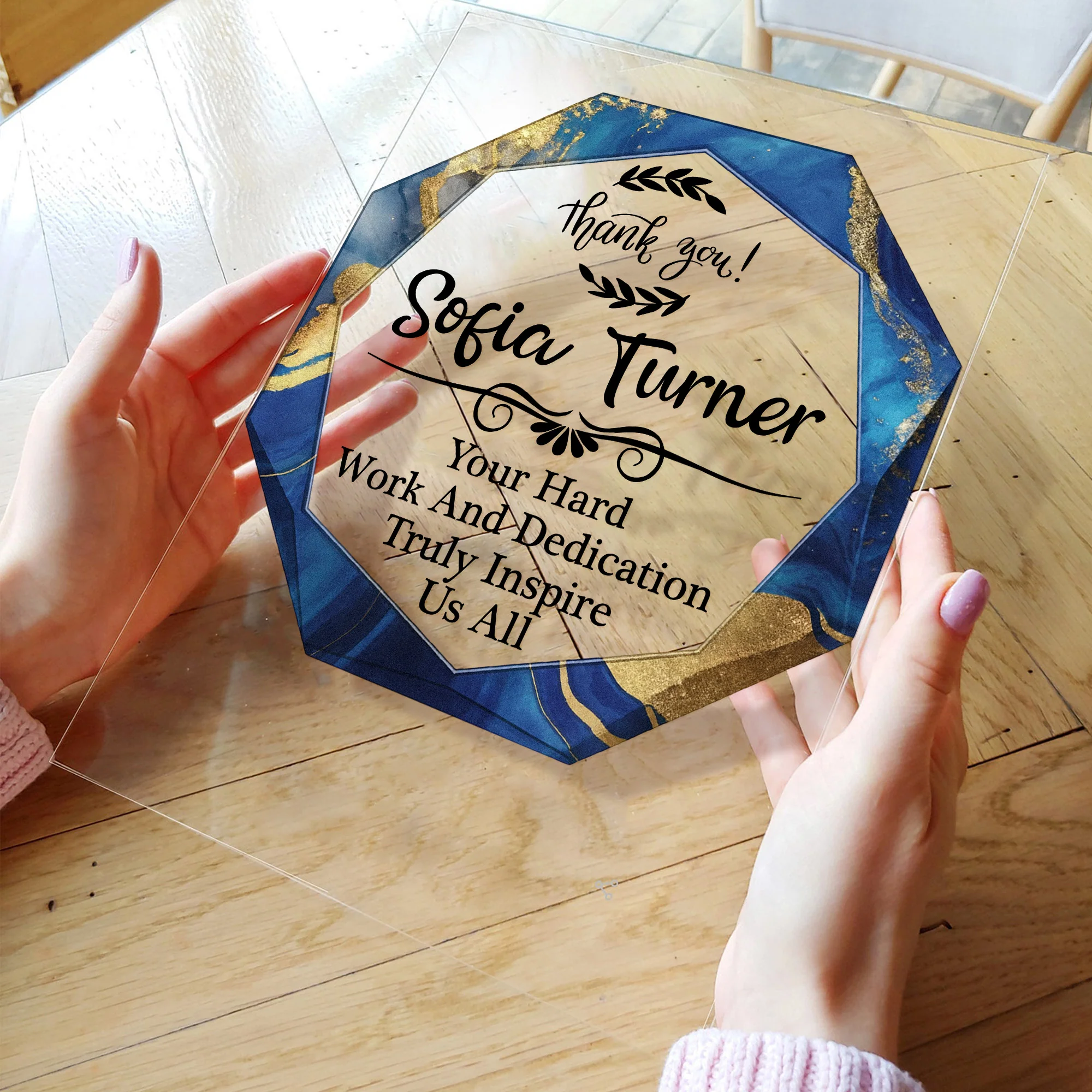 Thank You Gift, Employee Award, Retirement Appreciation, For Manager, Staff - Personalized Acrylic Plaque - Image 2