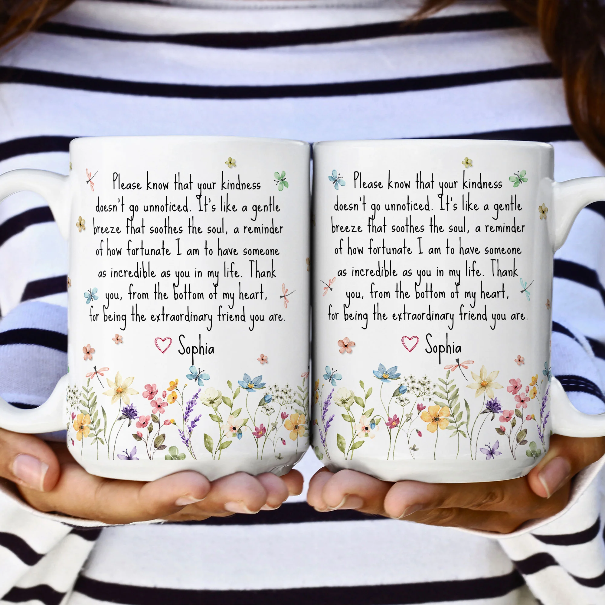 Thank You Gifts For Boss, Coworkers, Friends, Family - For Being The Extraordinary Friend - Personalized Mug - Image 3